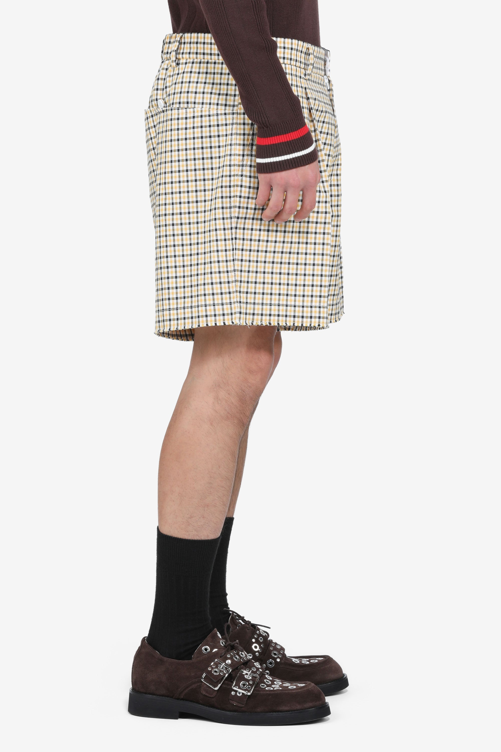 Checkered Bermuda shorts
