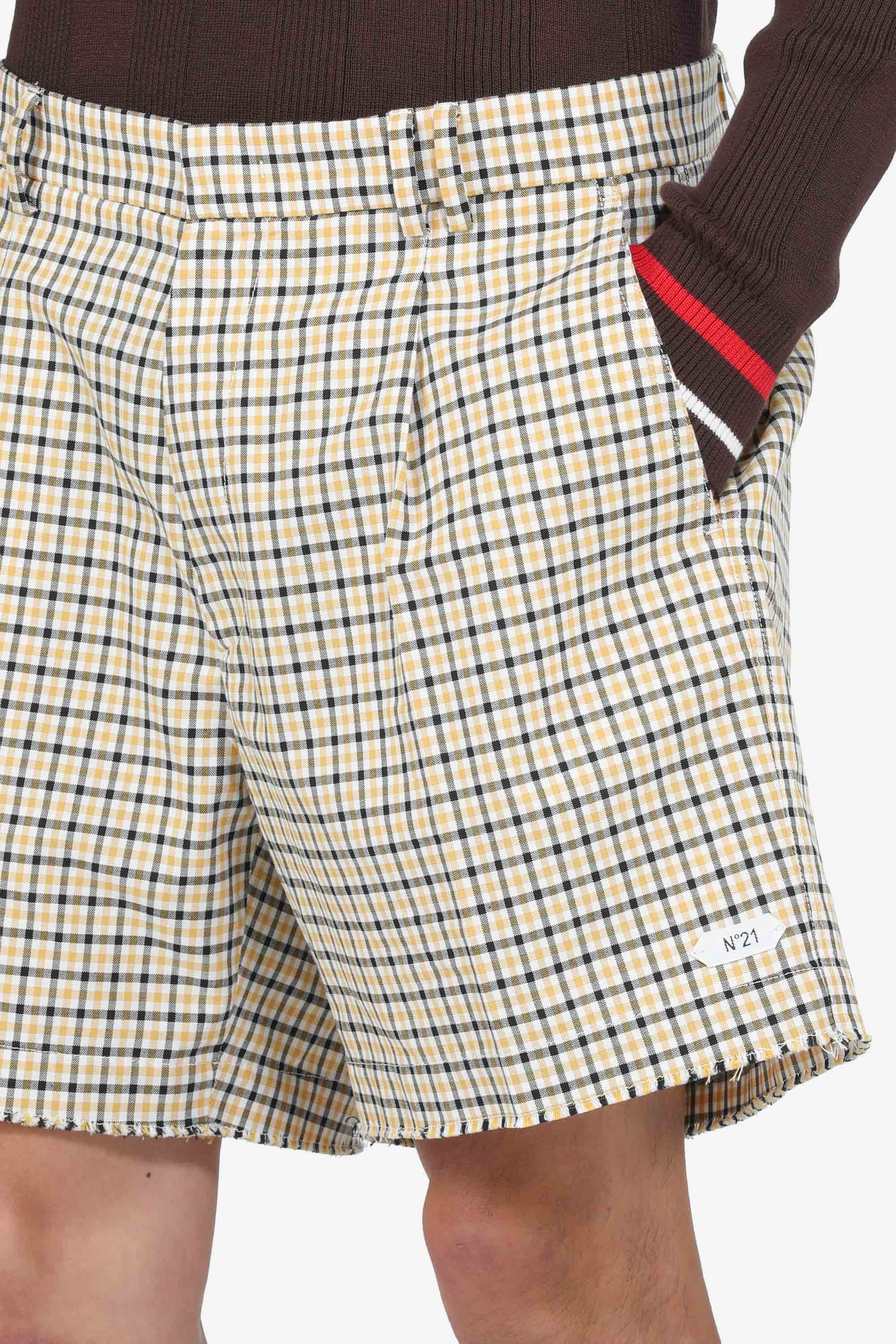 Checkered Bermuda shorts