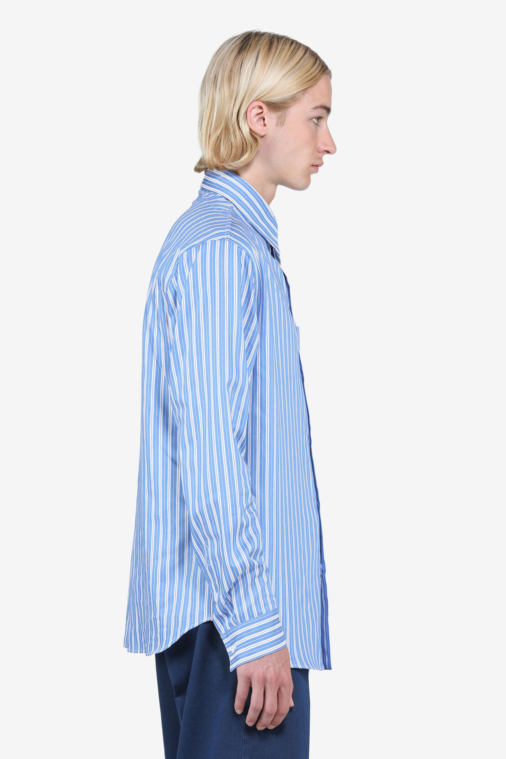 Striped long-sleeved shirt