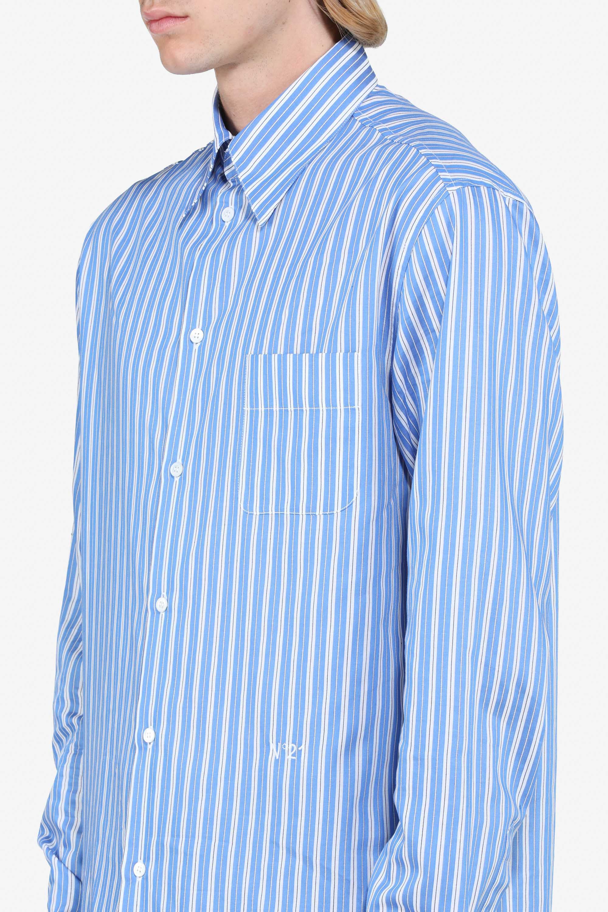 Striped long-sleeved shirt