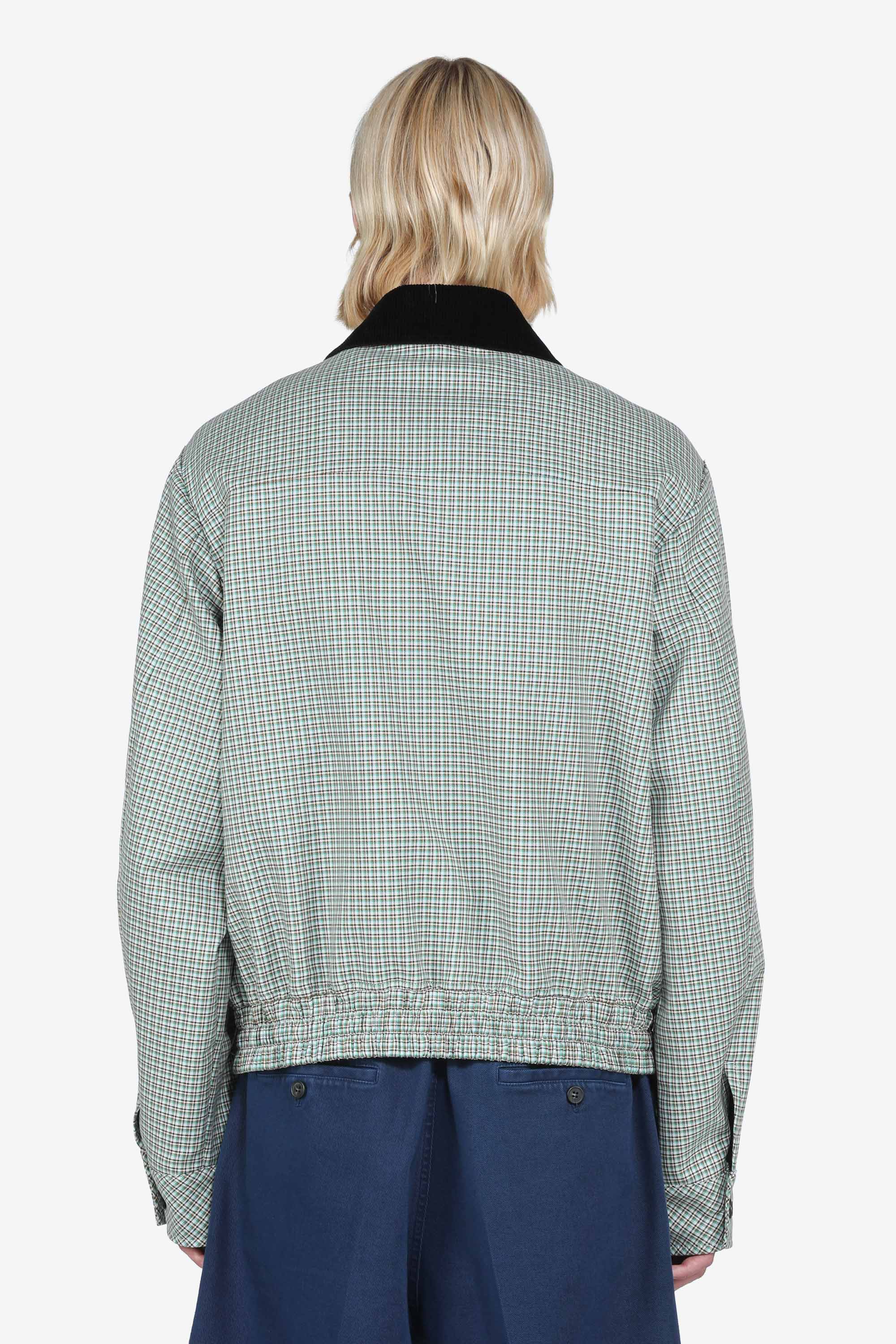 Checkered zip-up jacket