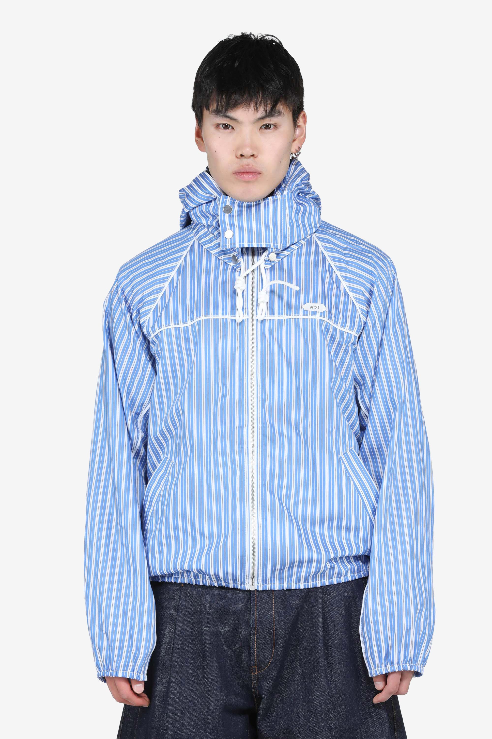 Giacca a righe con cappuccio