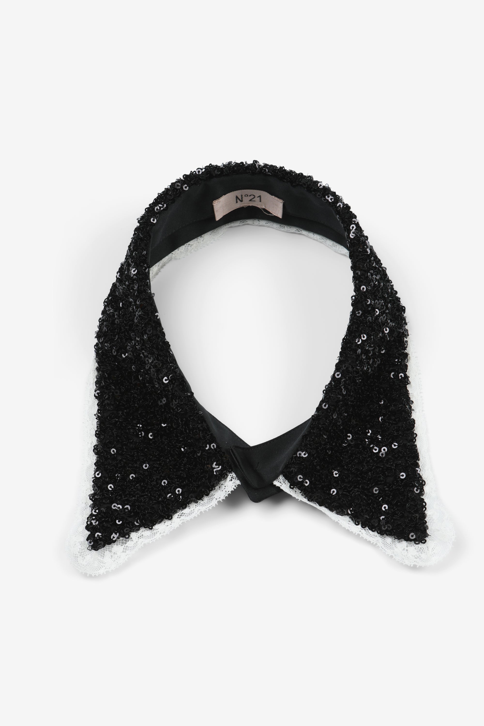 Black sequin collar