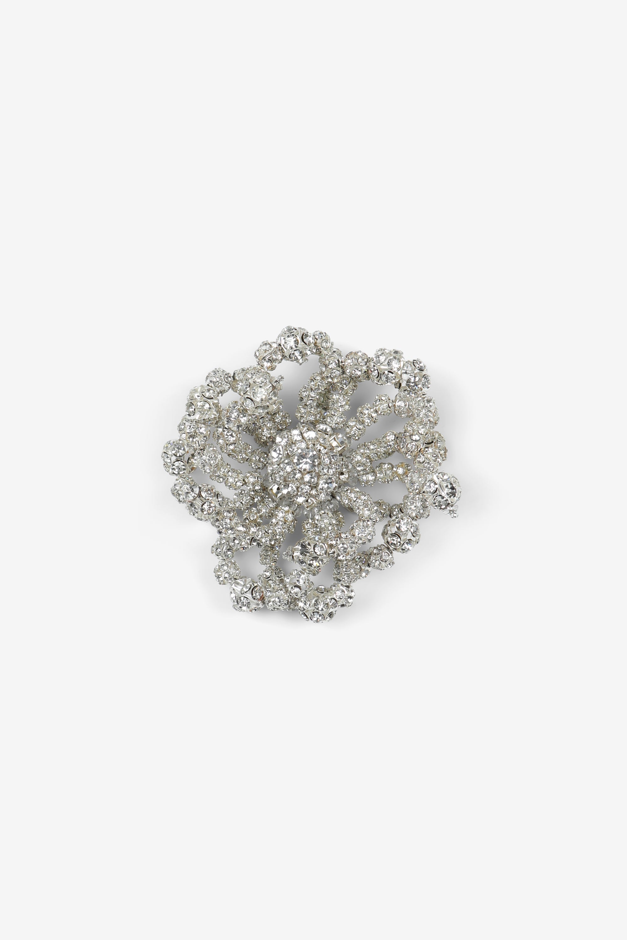 Large flower brooch with crystals