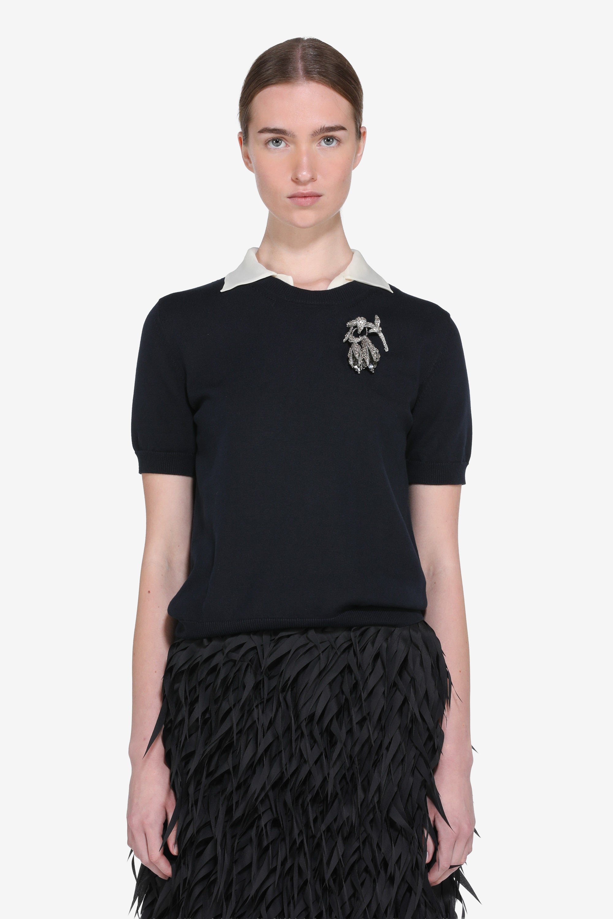 Crew neck short-sleeved shirt