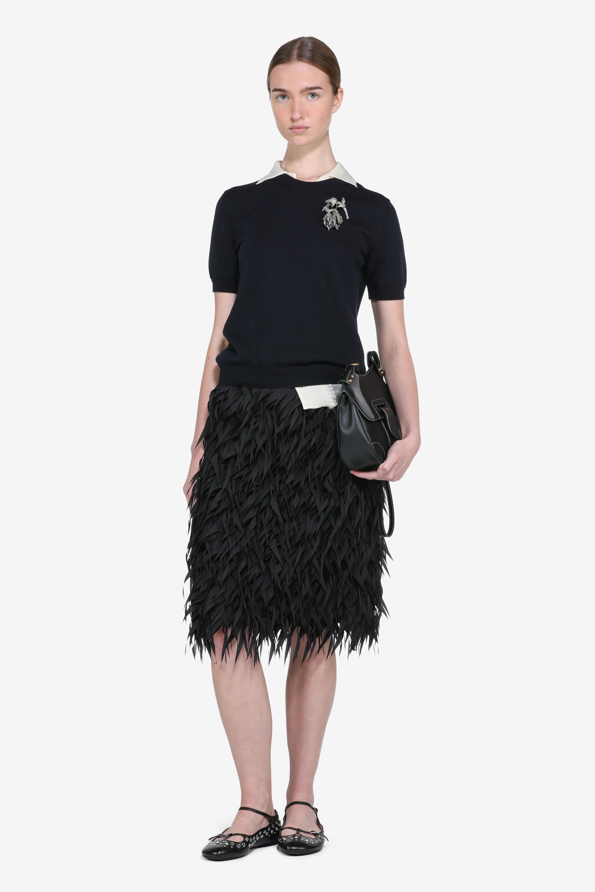 Crew neck short-sleeved shirt