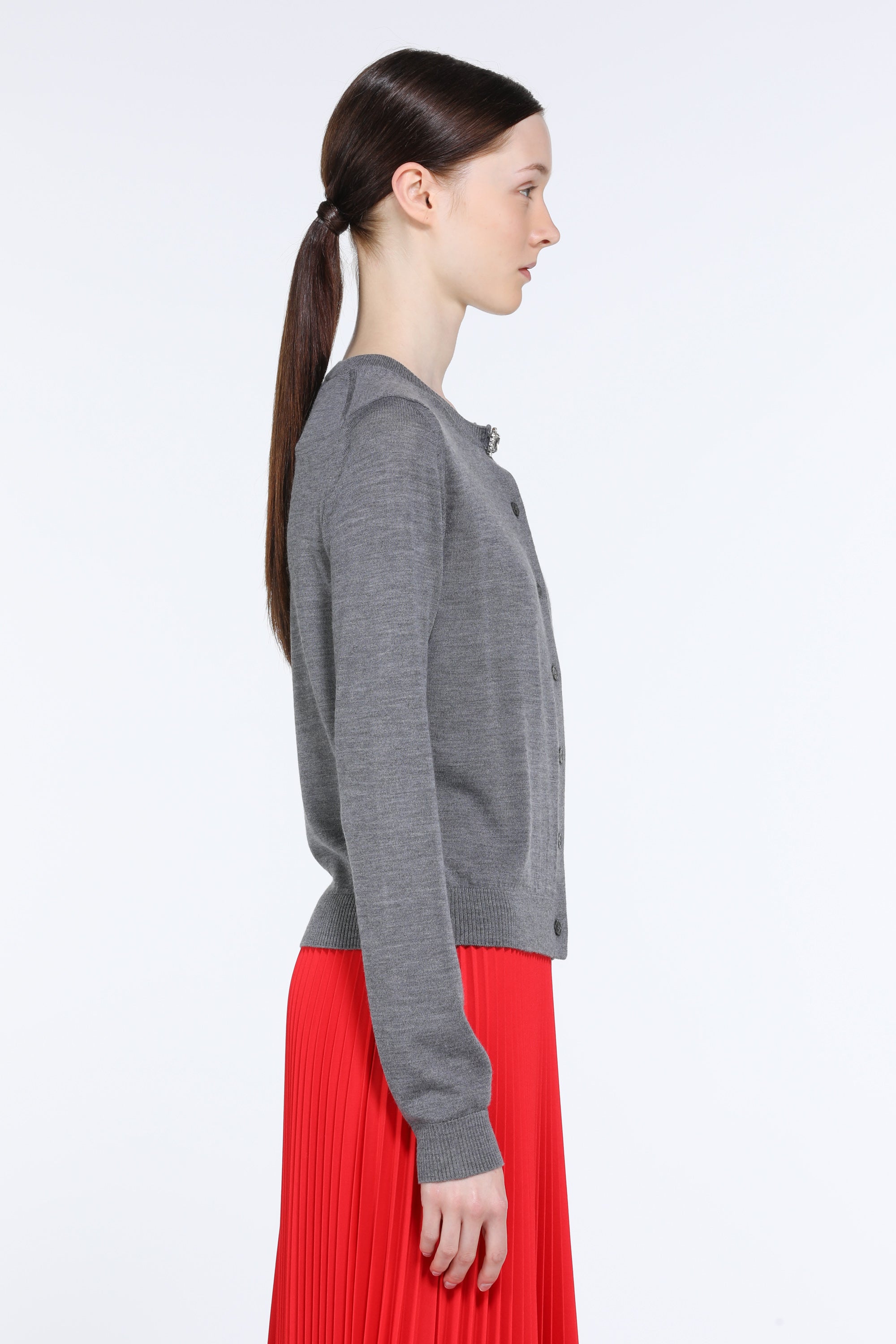 Cardigan con bottoni gioiello