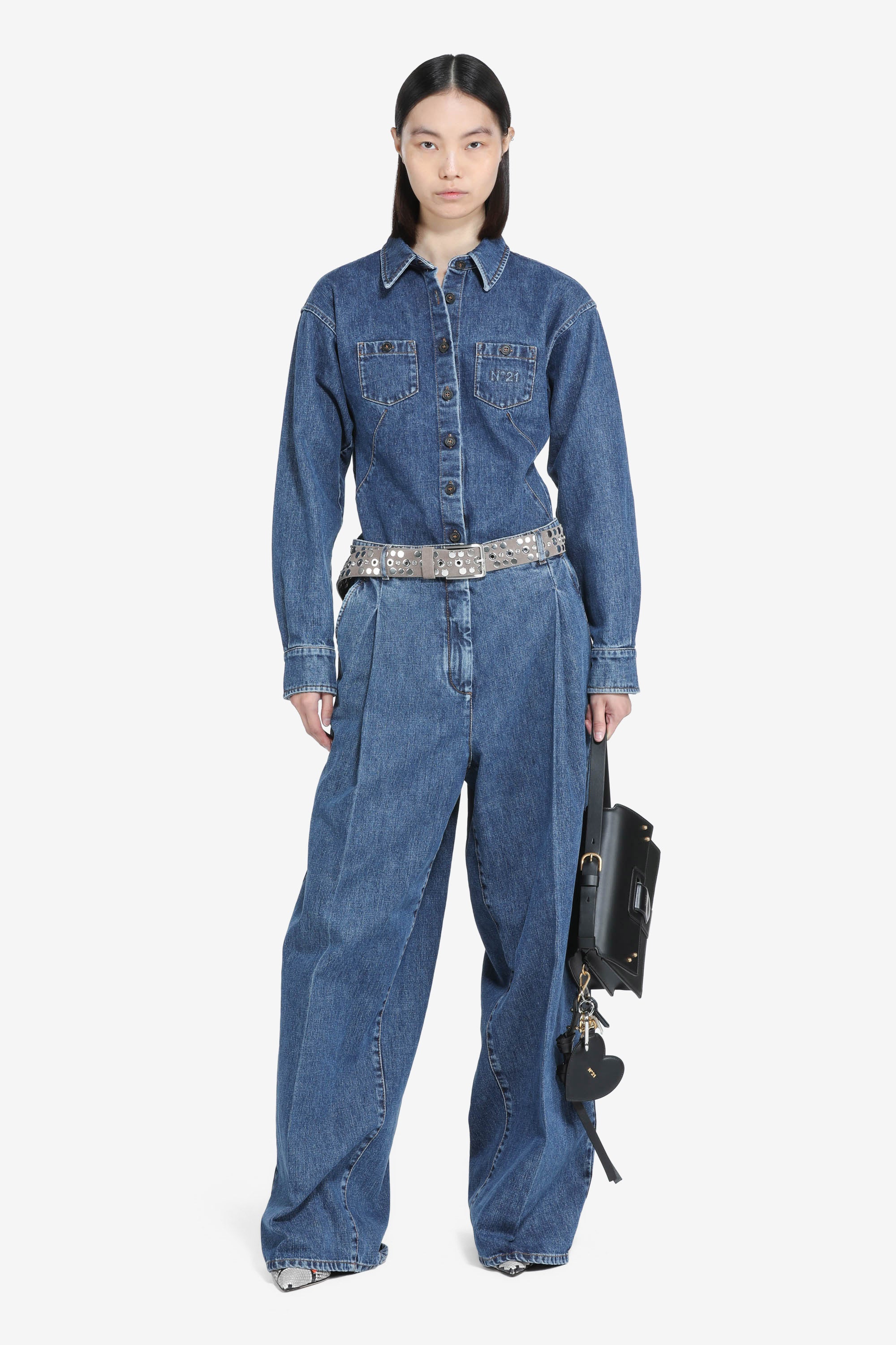 Palazzo denim trousers