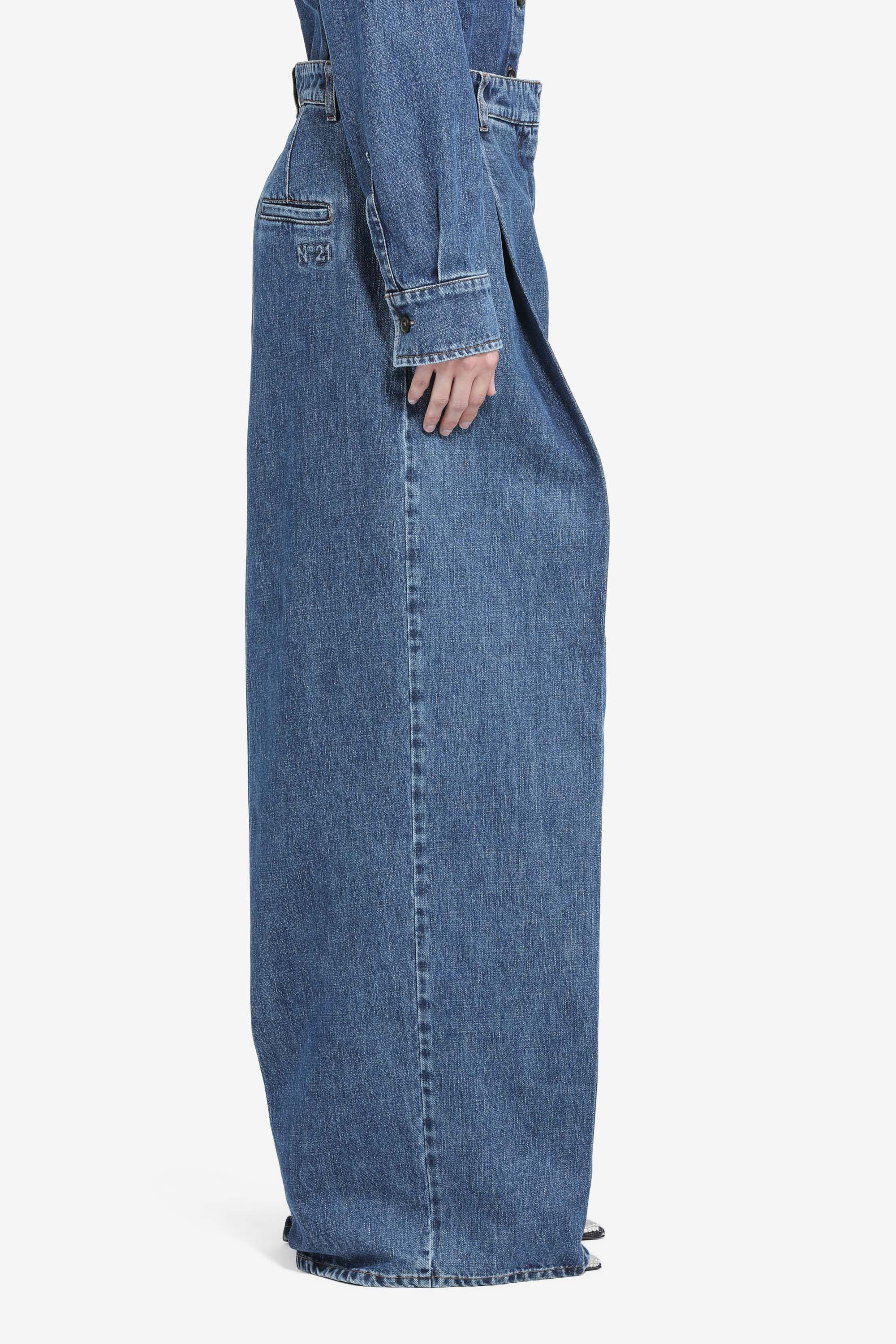 Palazzo denim trousers