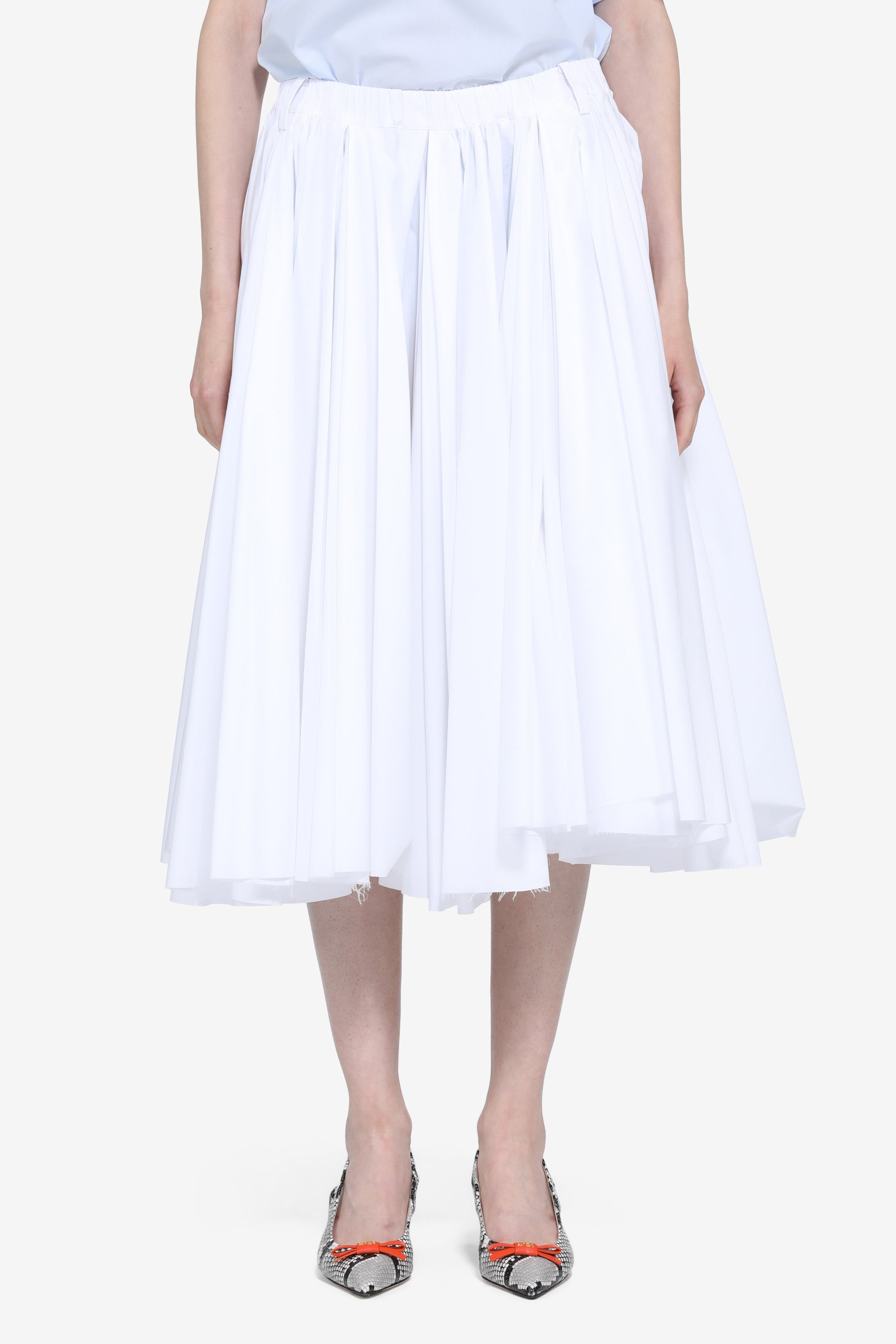 Pleated circle skirt