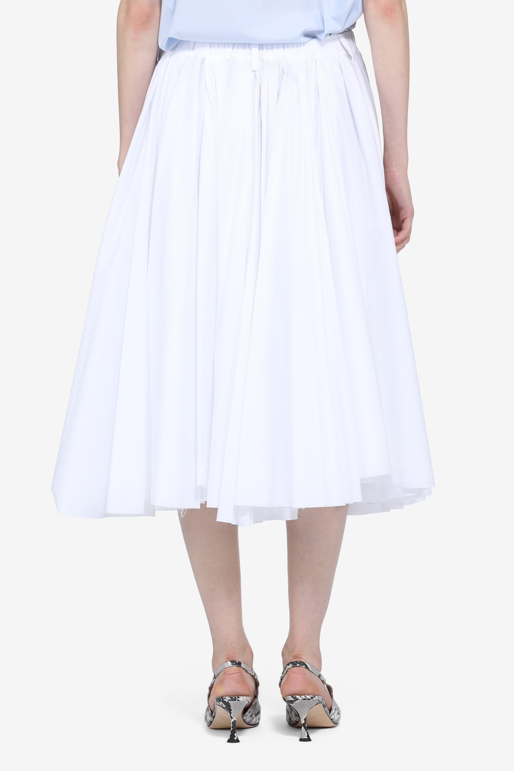 Pleated circle skirt