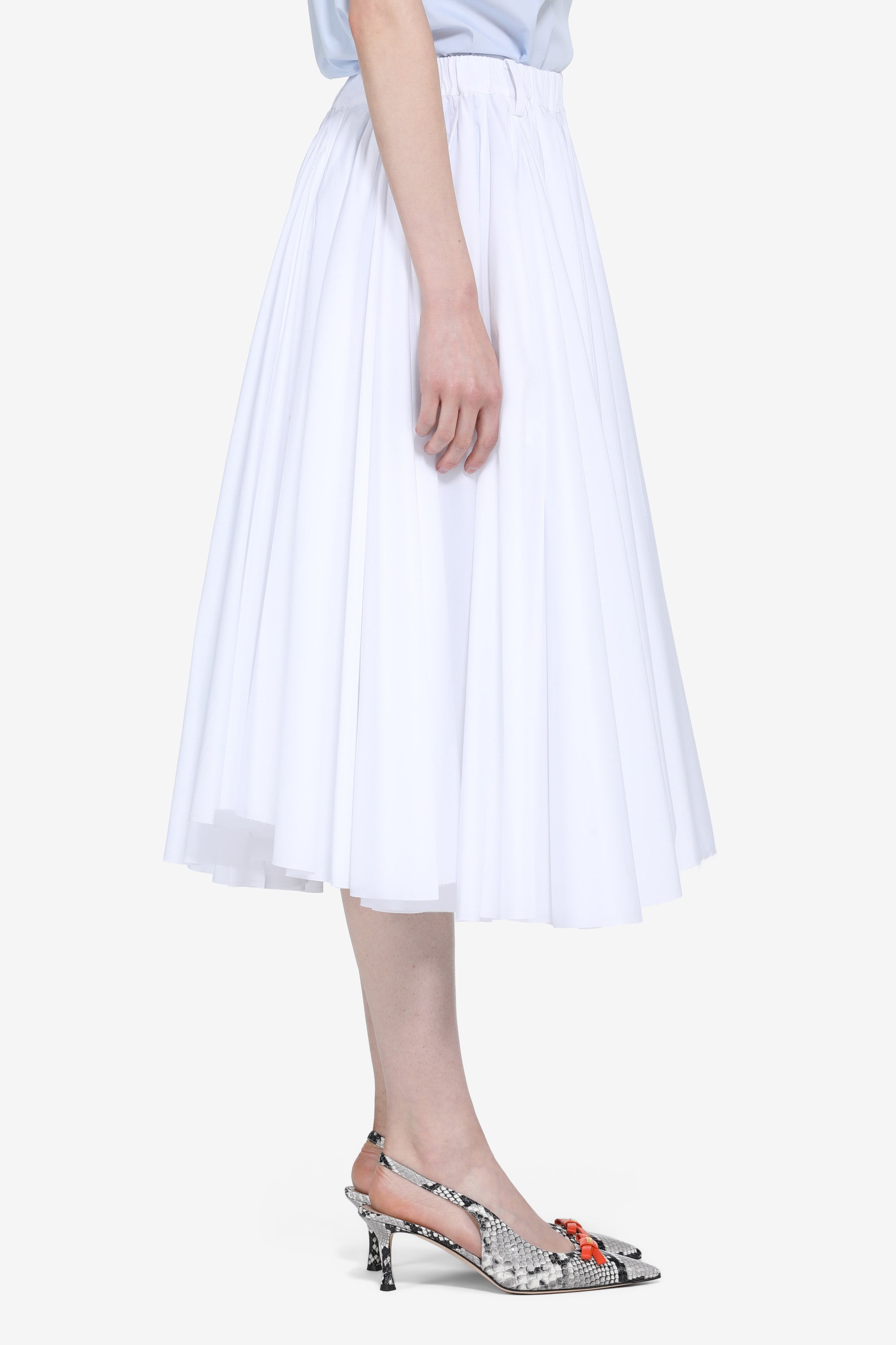 Pleated circle skirt