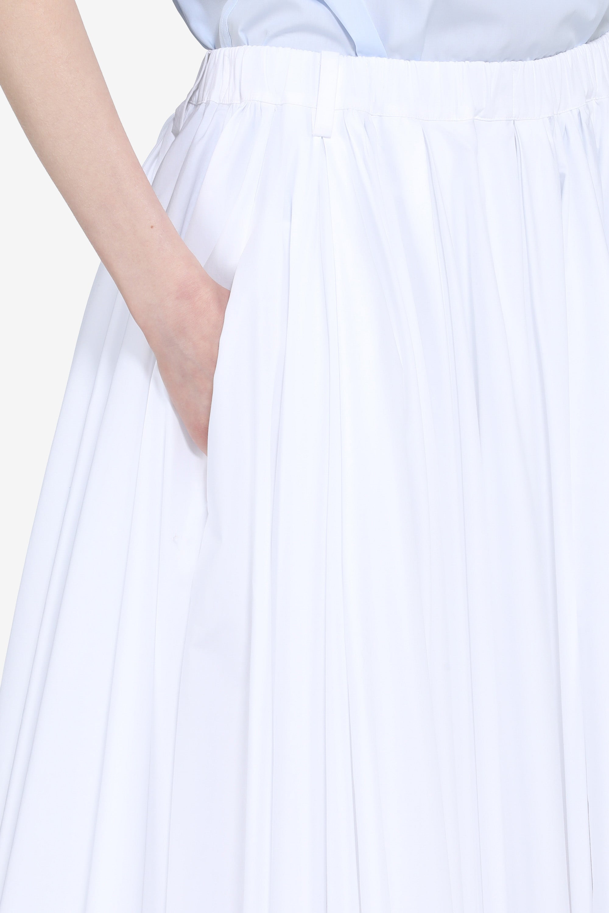 Pleated circle skirt