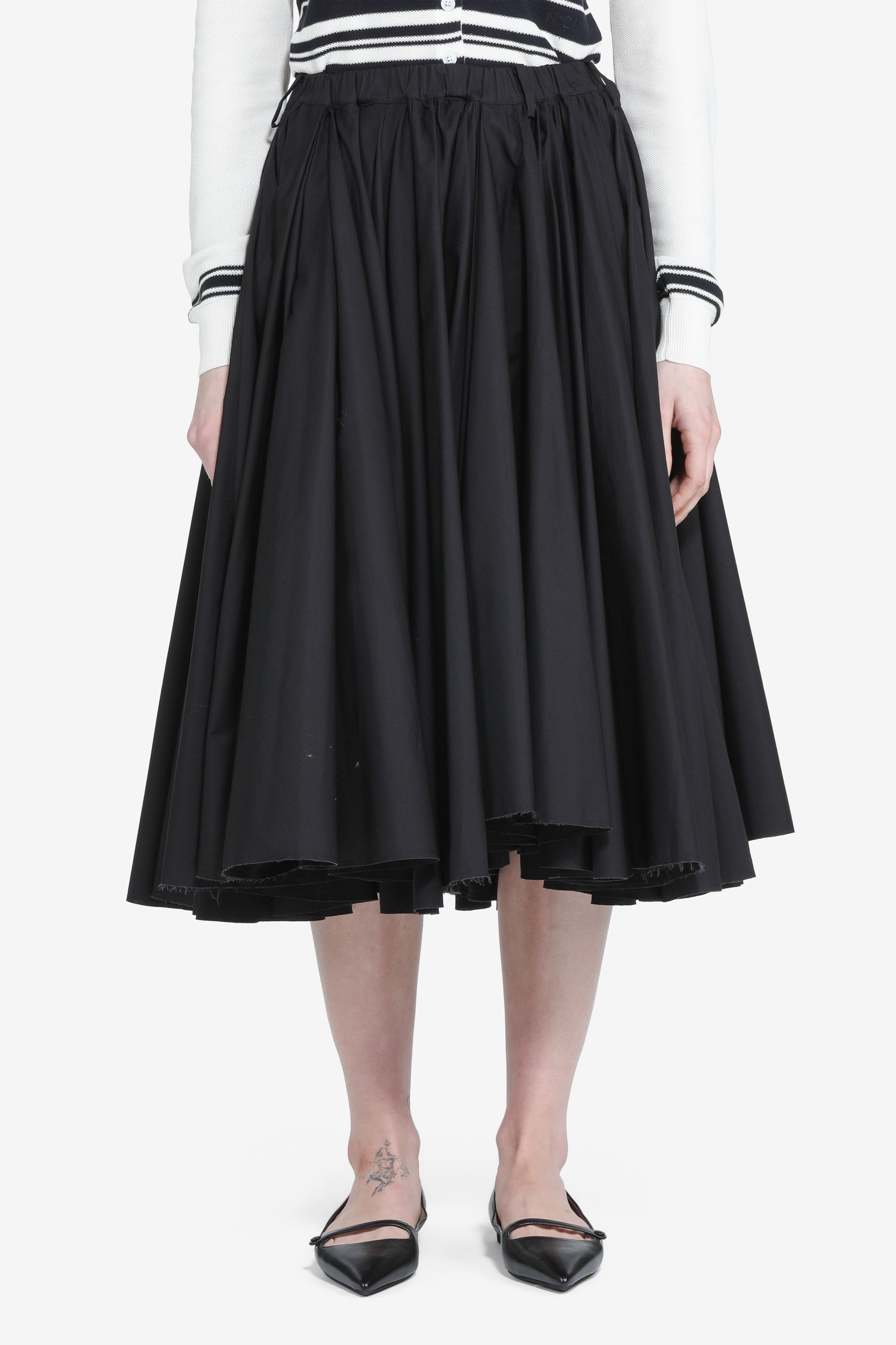 Pleated circle skirt