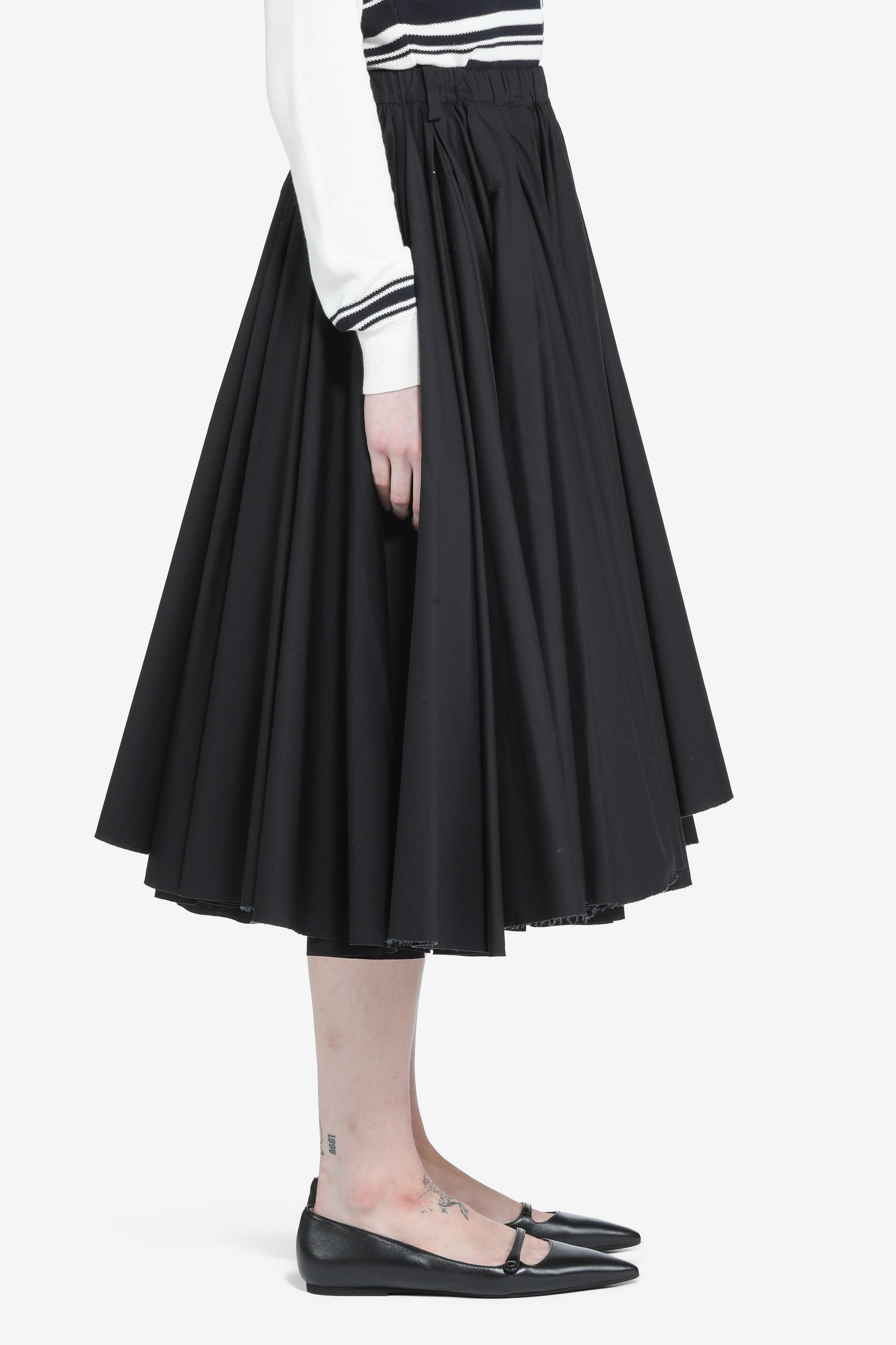 Pleated circle skirt
