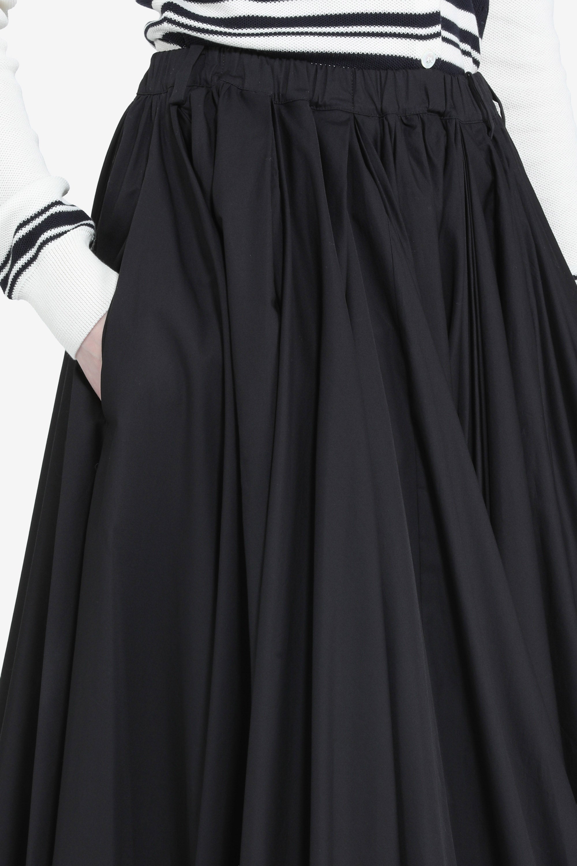 Pleated circle skirt