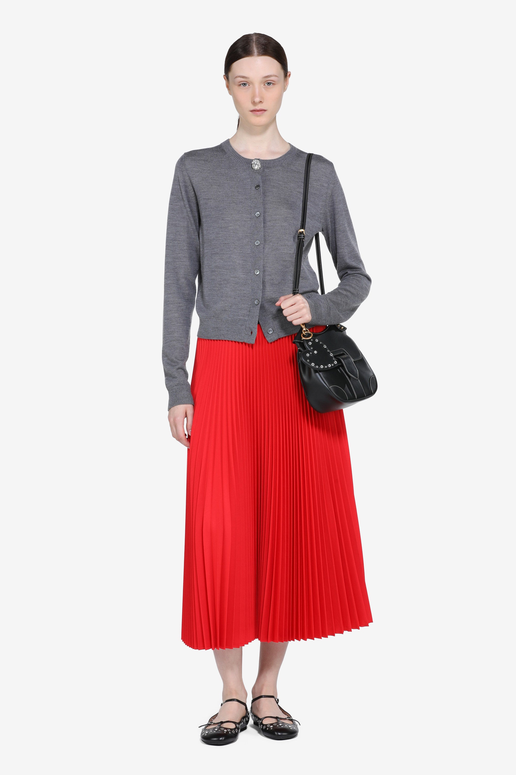 Long pleated skirt