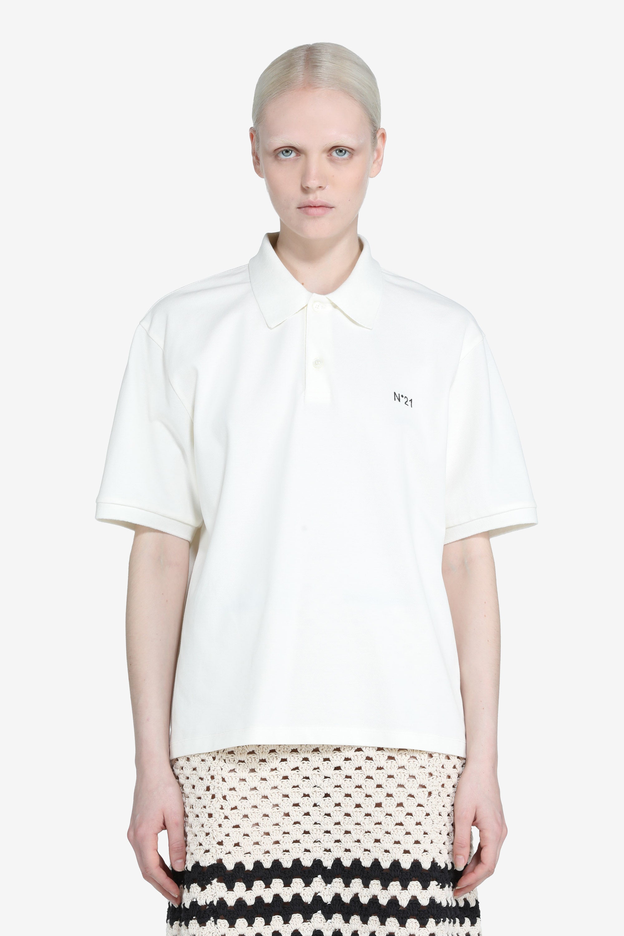 Short-sleeved polo shirt with logo
