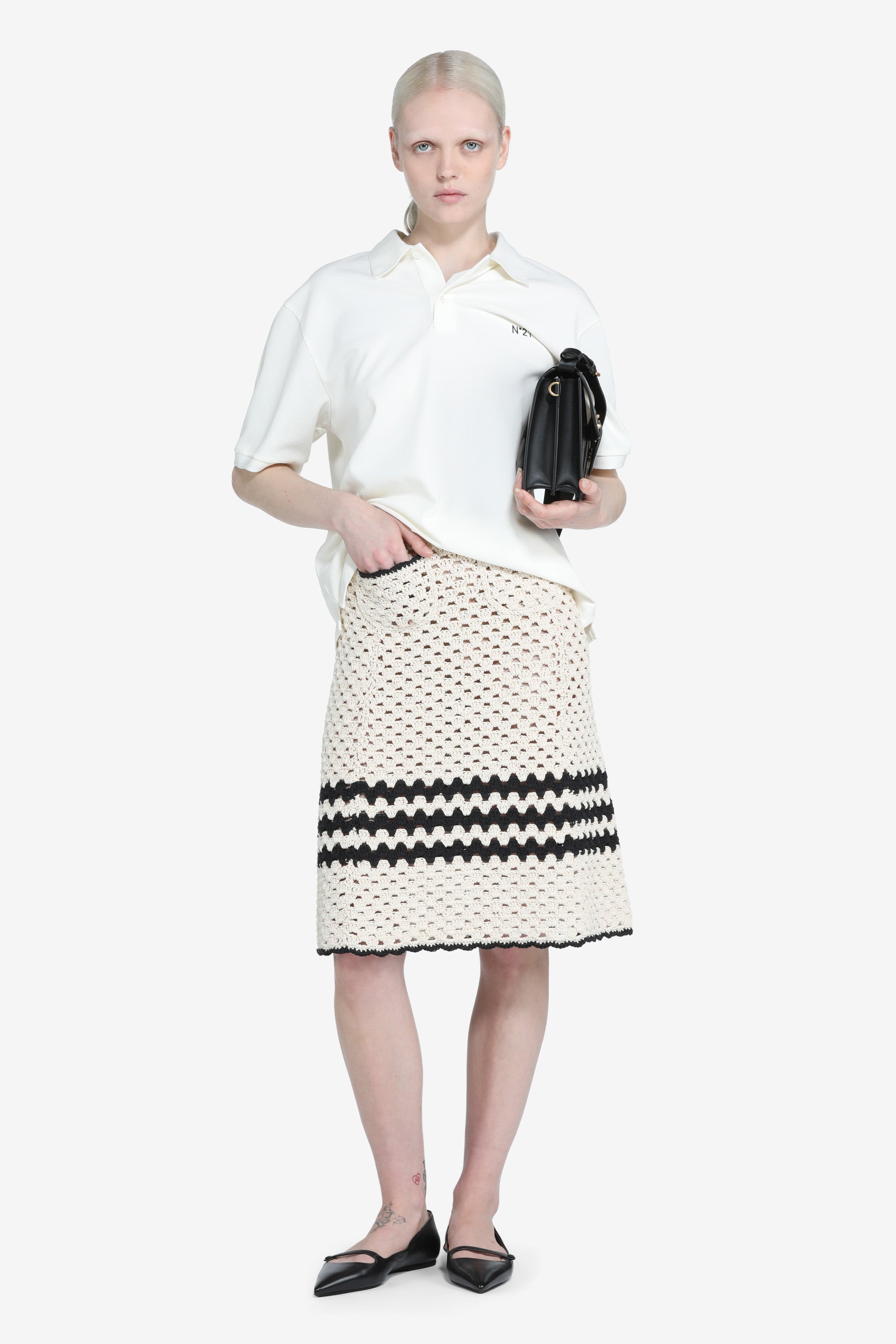 Short-sleeved polo shirt with logo