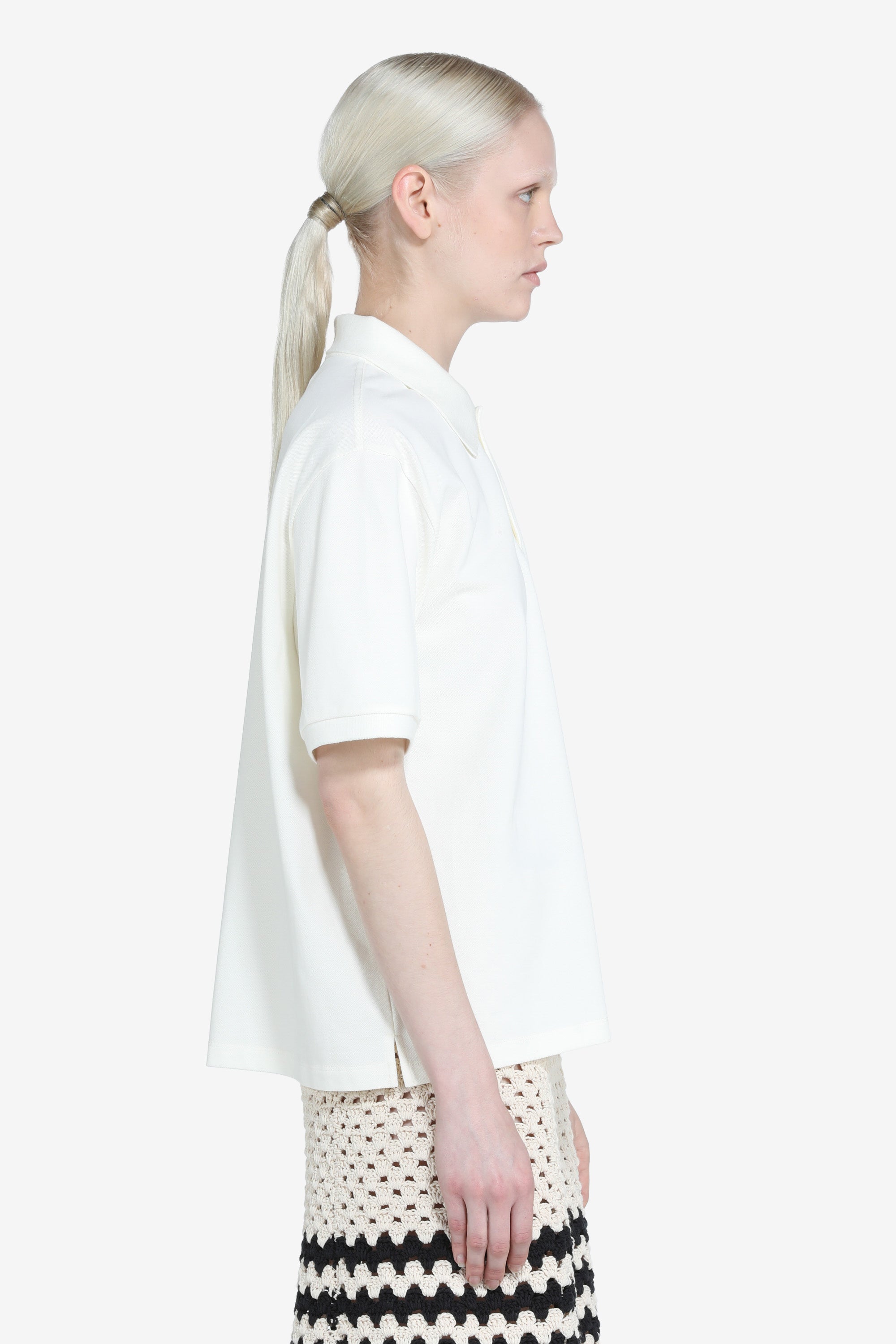 Short-sleeved polo shirt with logo