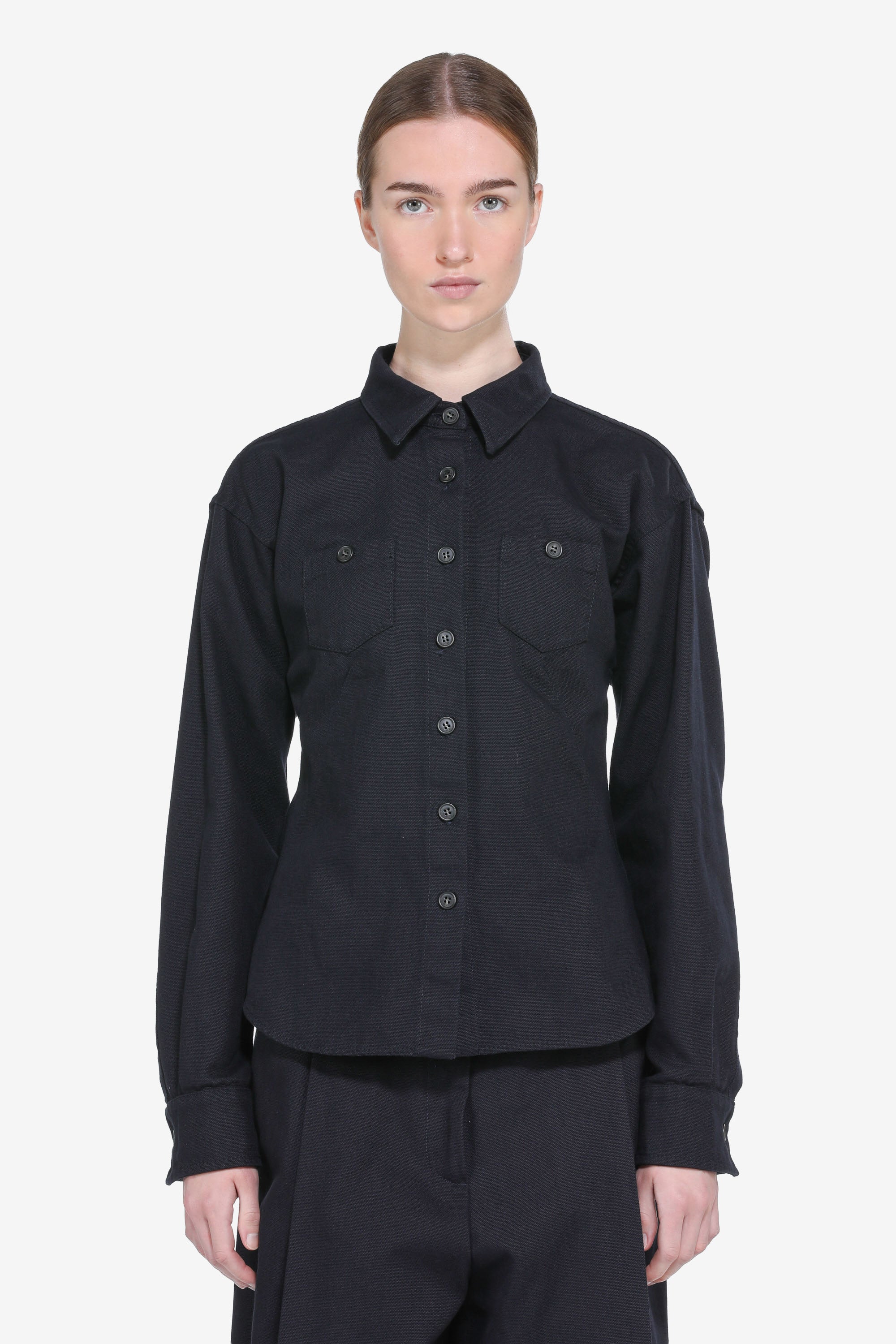 Denim shirt with pockets