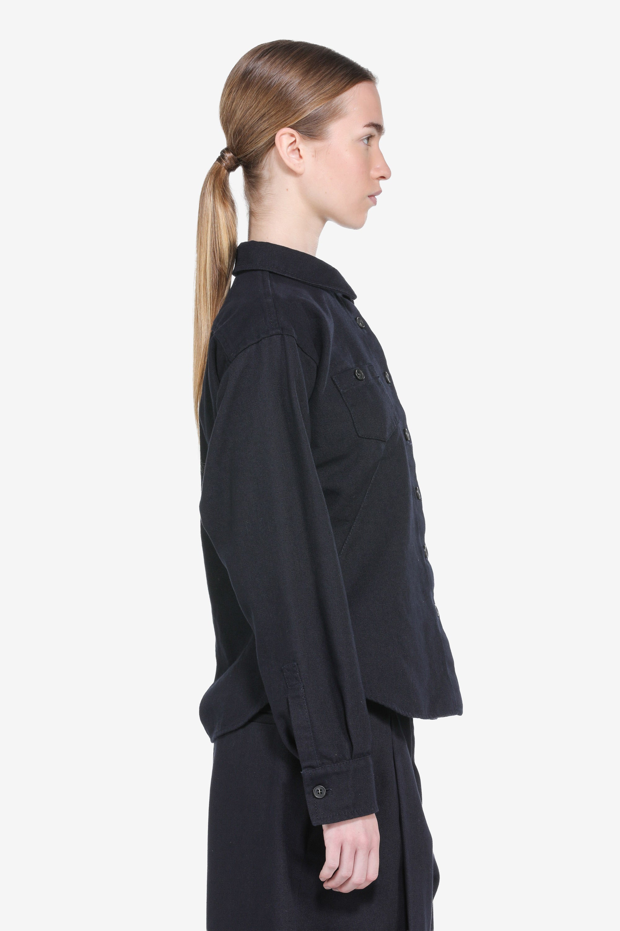 Denim shirt with pockets