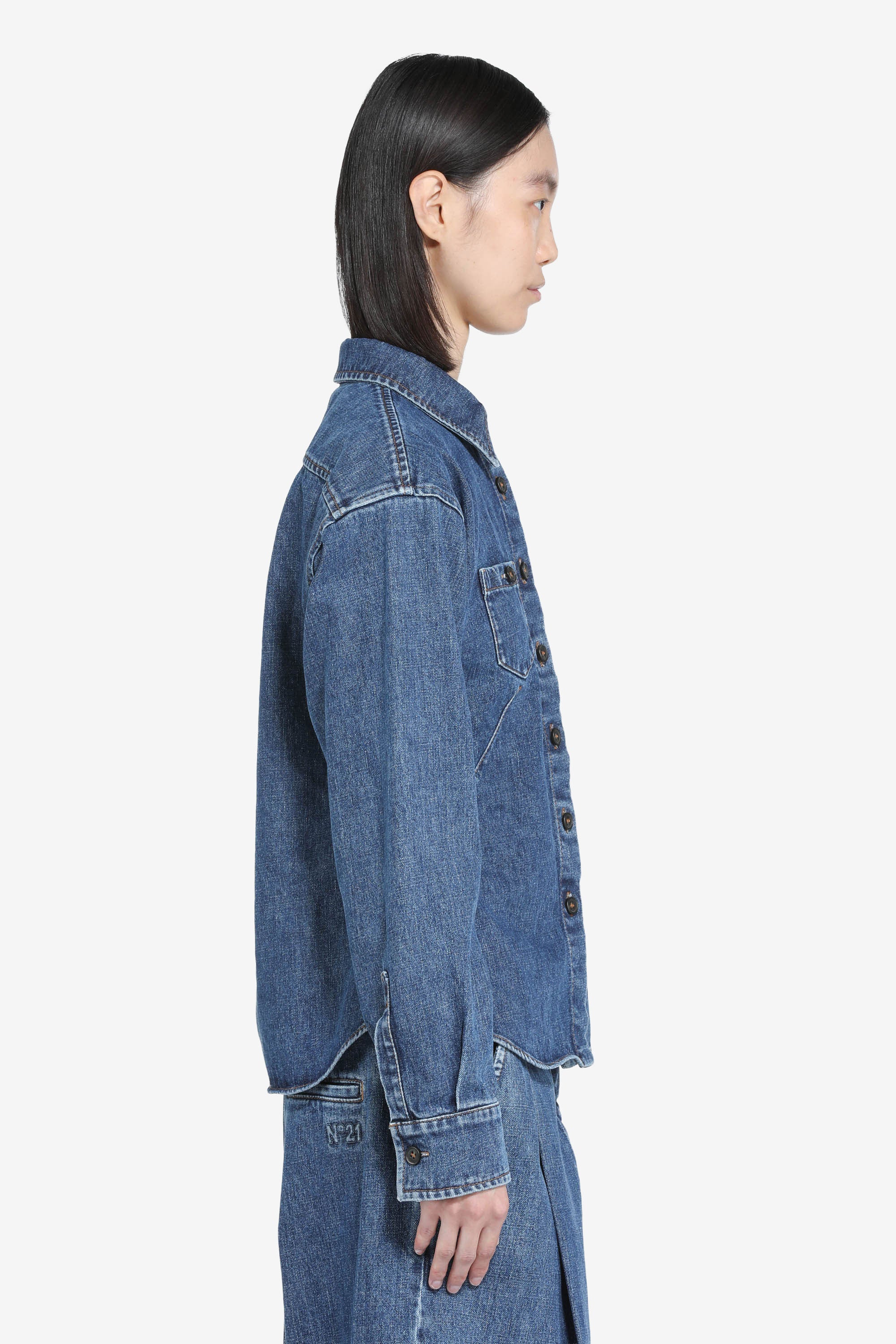 Denim shirt with pockets
