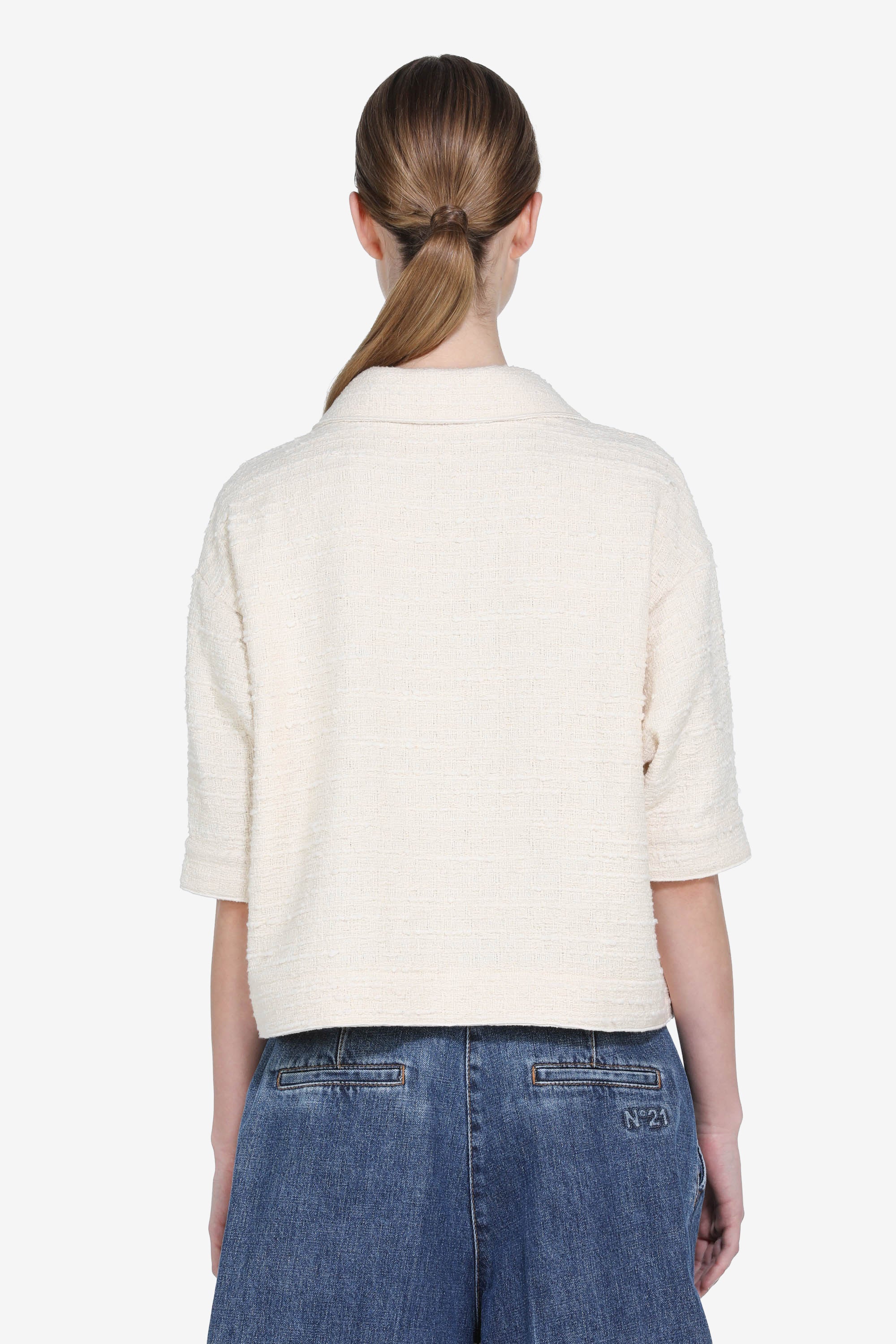 Oversized short-sleeved polo shirt