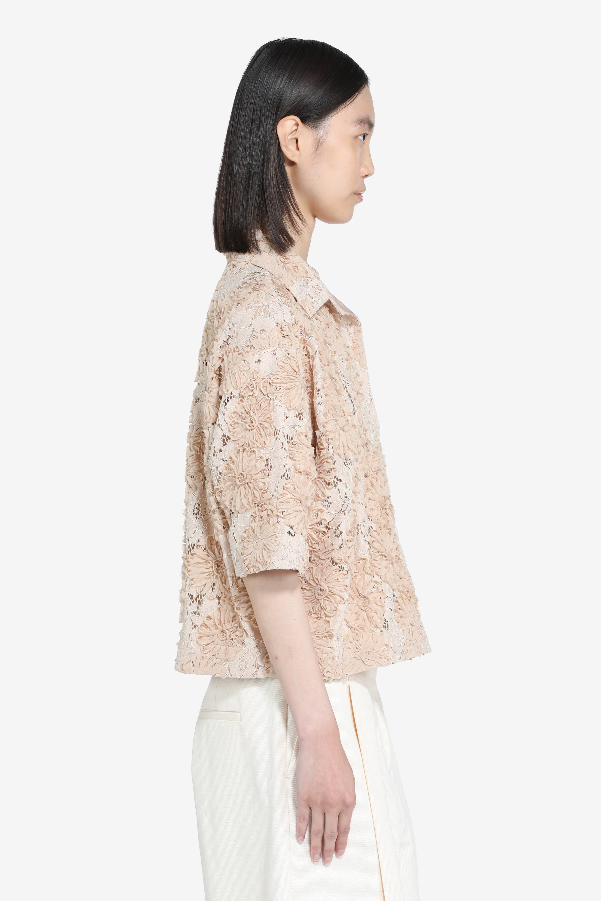 N21 | Oversized Lace Polo Shirt
