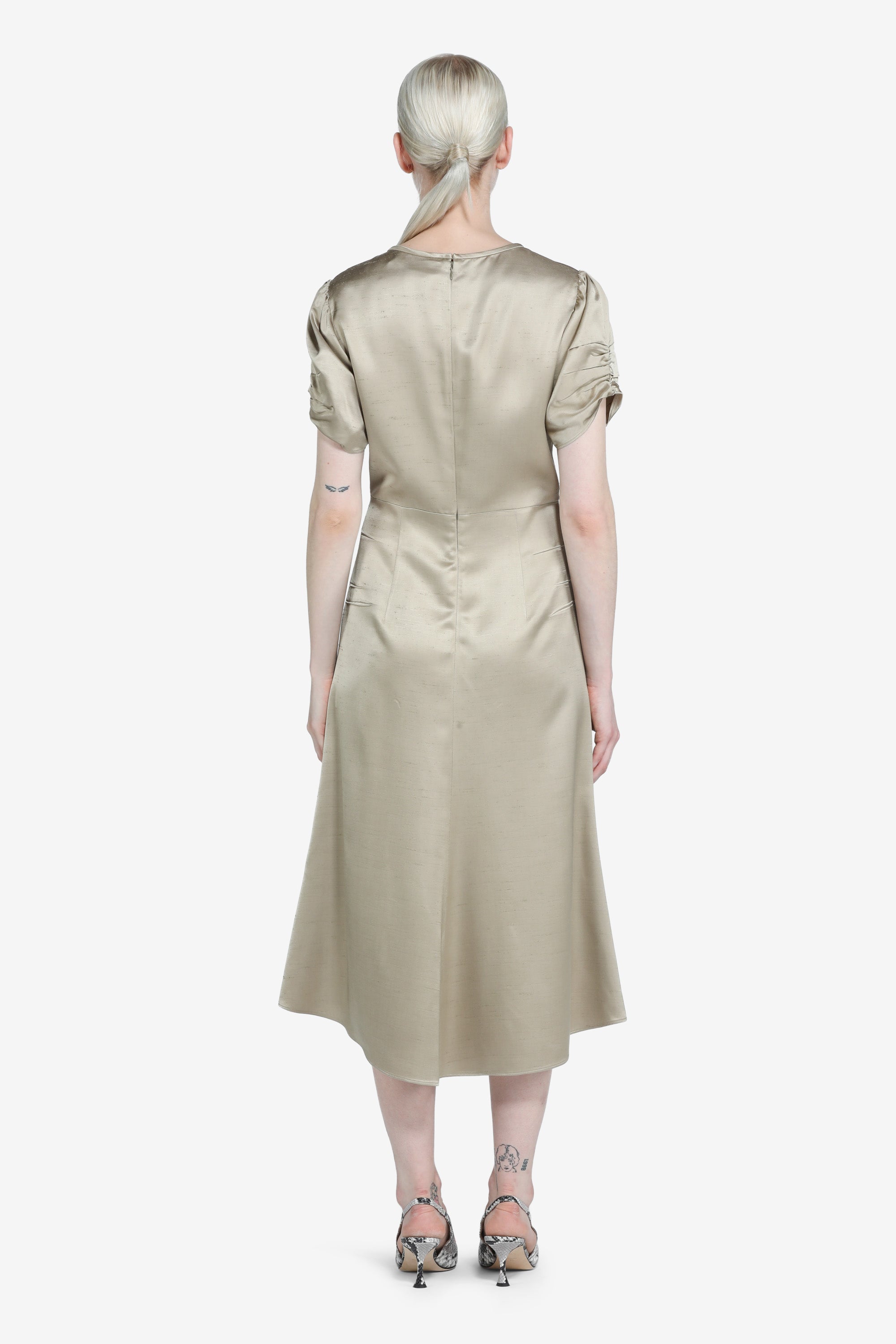 Longuette shantung dress