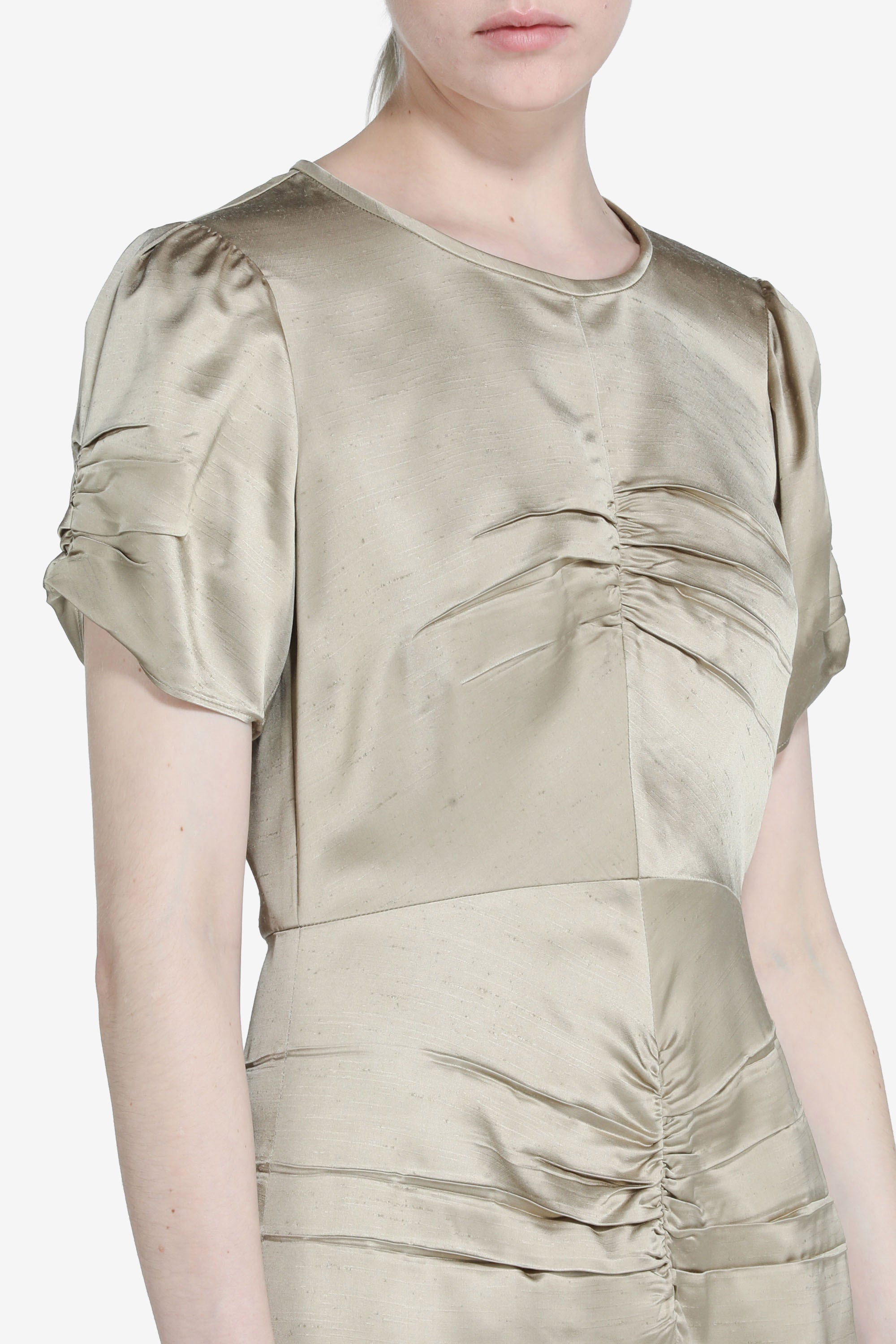 Longuette shantung dress