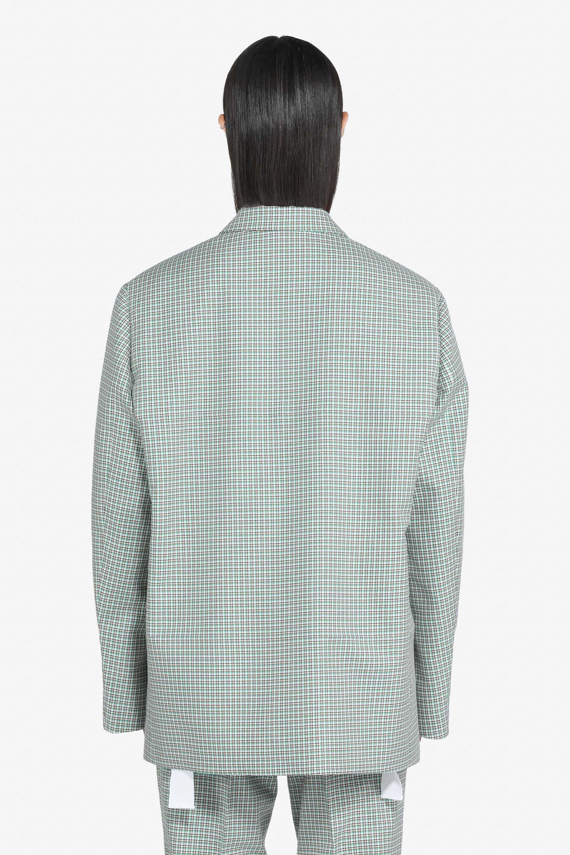 Single-breasted jacket with checked print