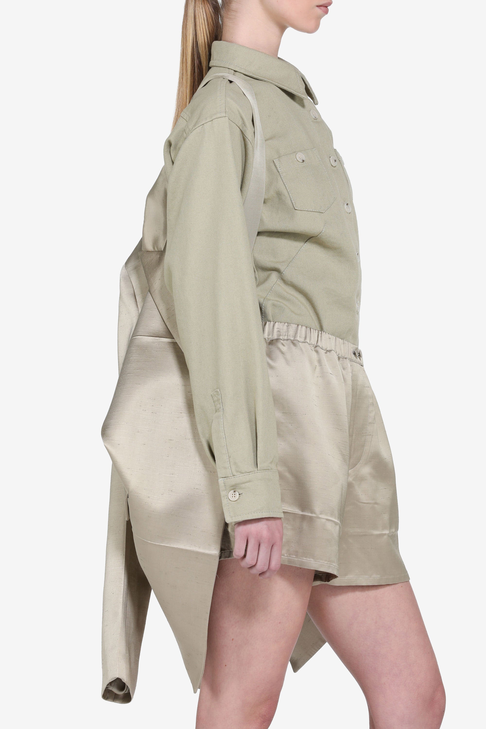 Giacca maschile monopetto in shantung