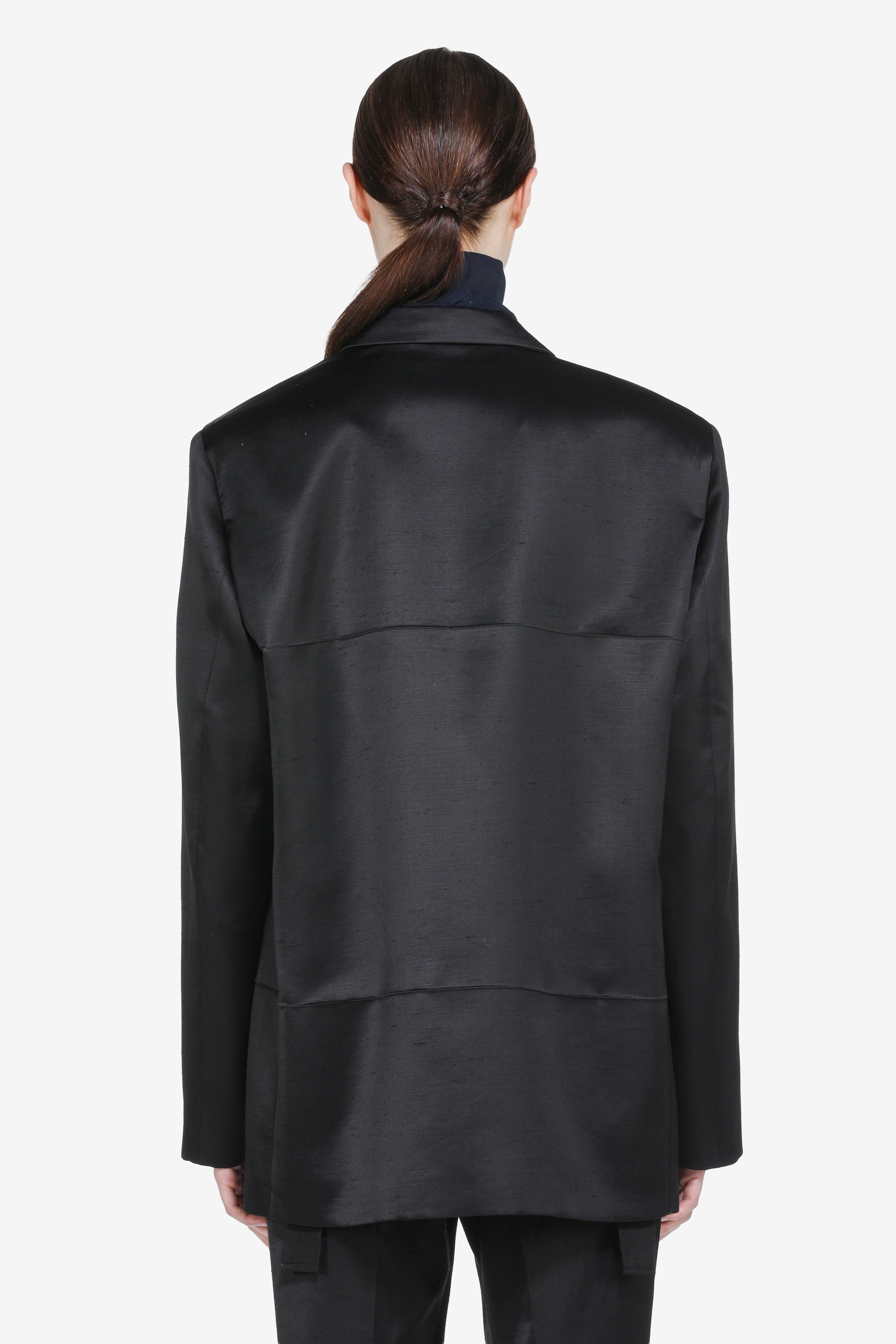 Giacca maschile monopetto in shantung