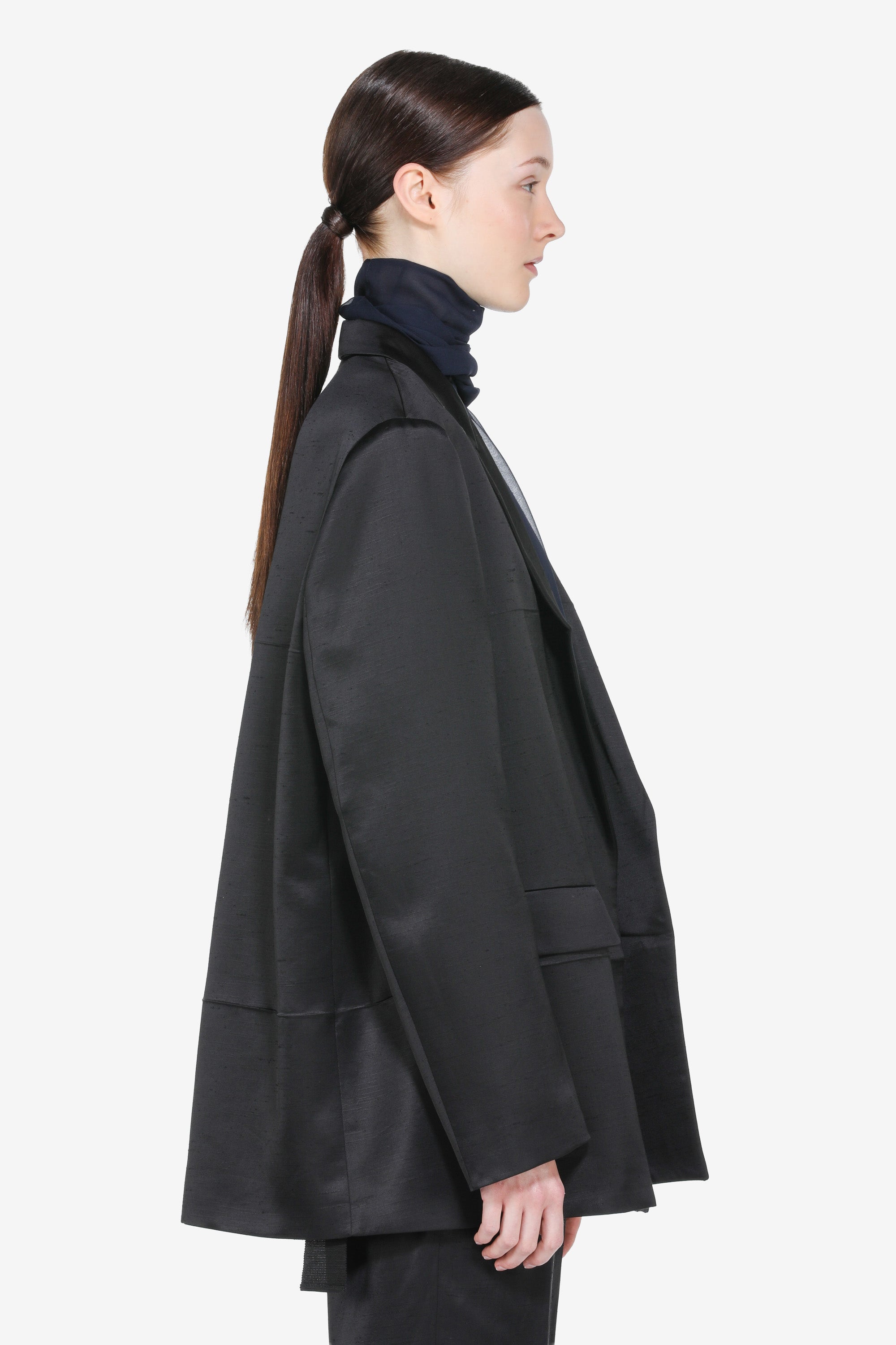 Giacca maschile monopetto in shantung