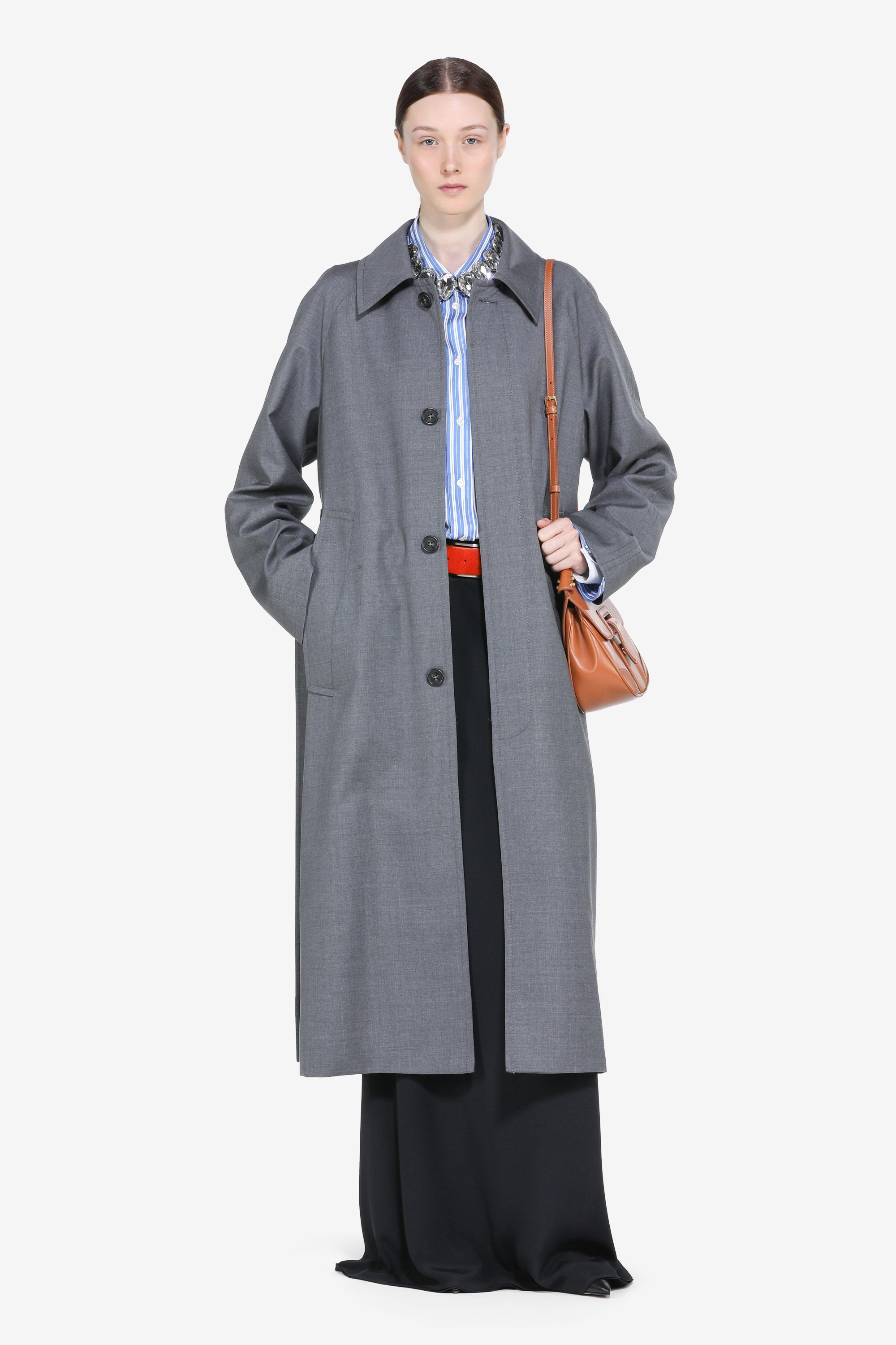 Cappotto lungo monopetto