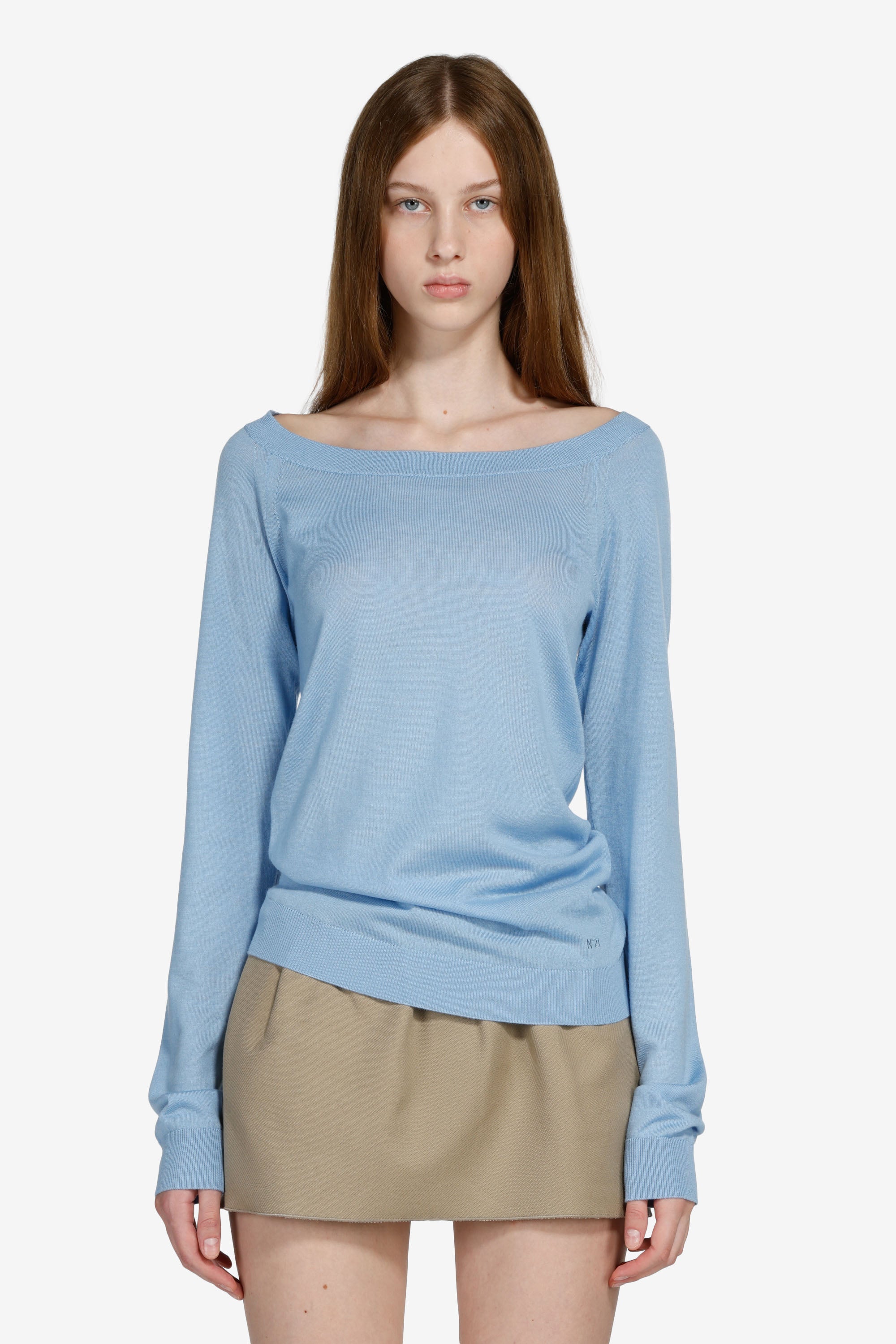 Maglia scollo a barchetta