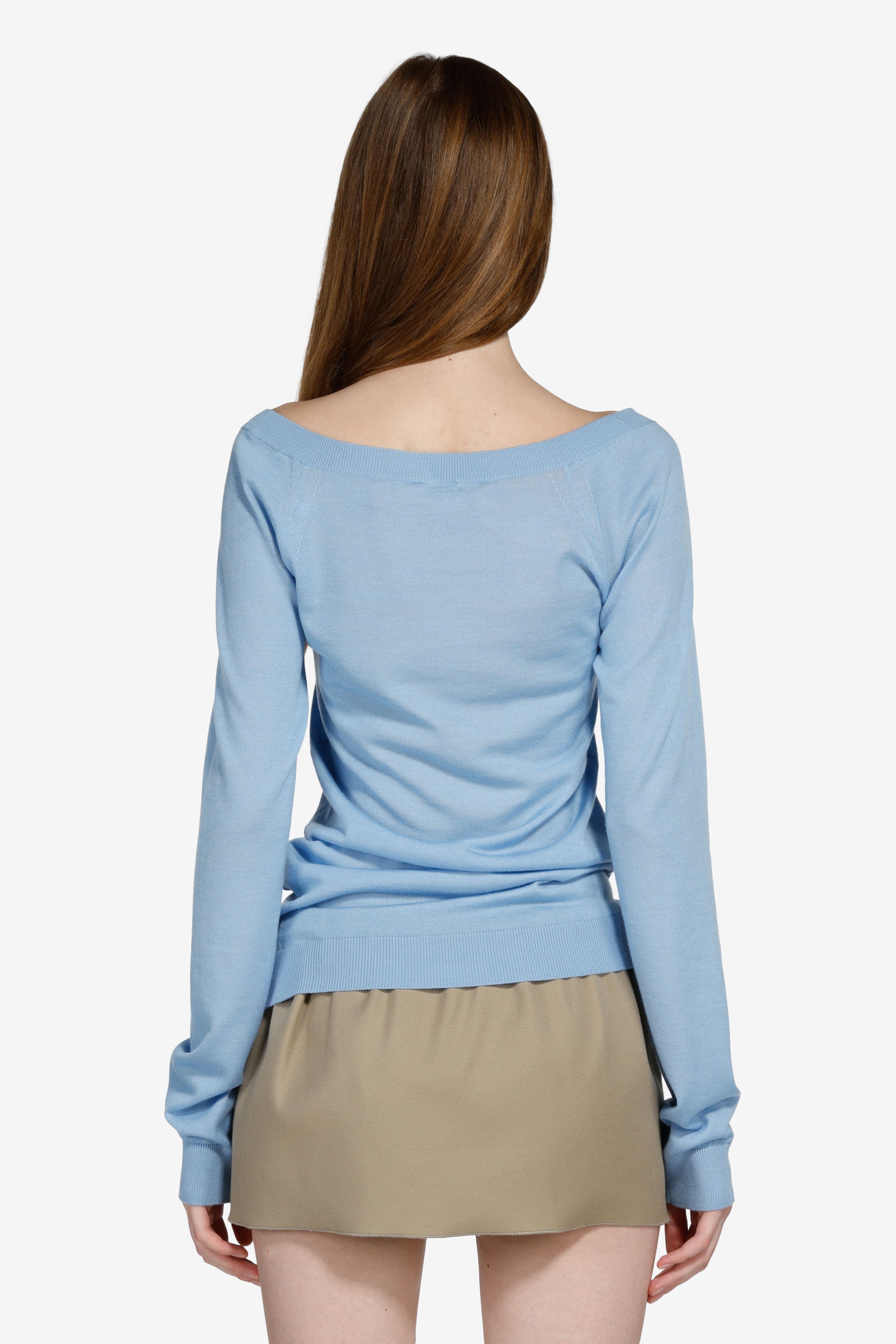 Maglia scollo a barchetta