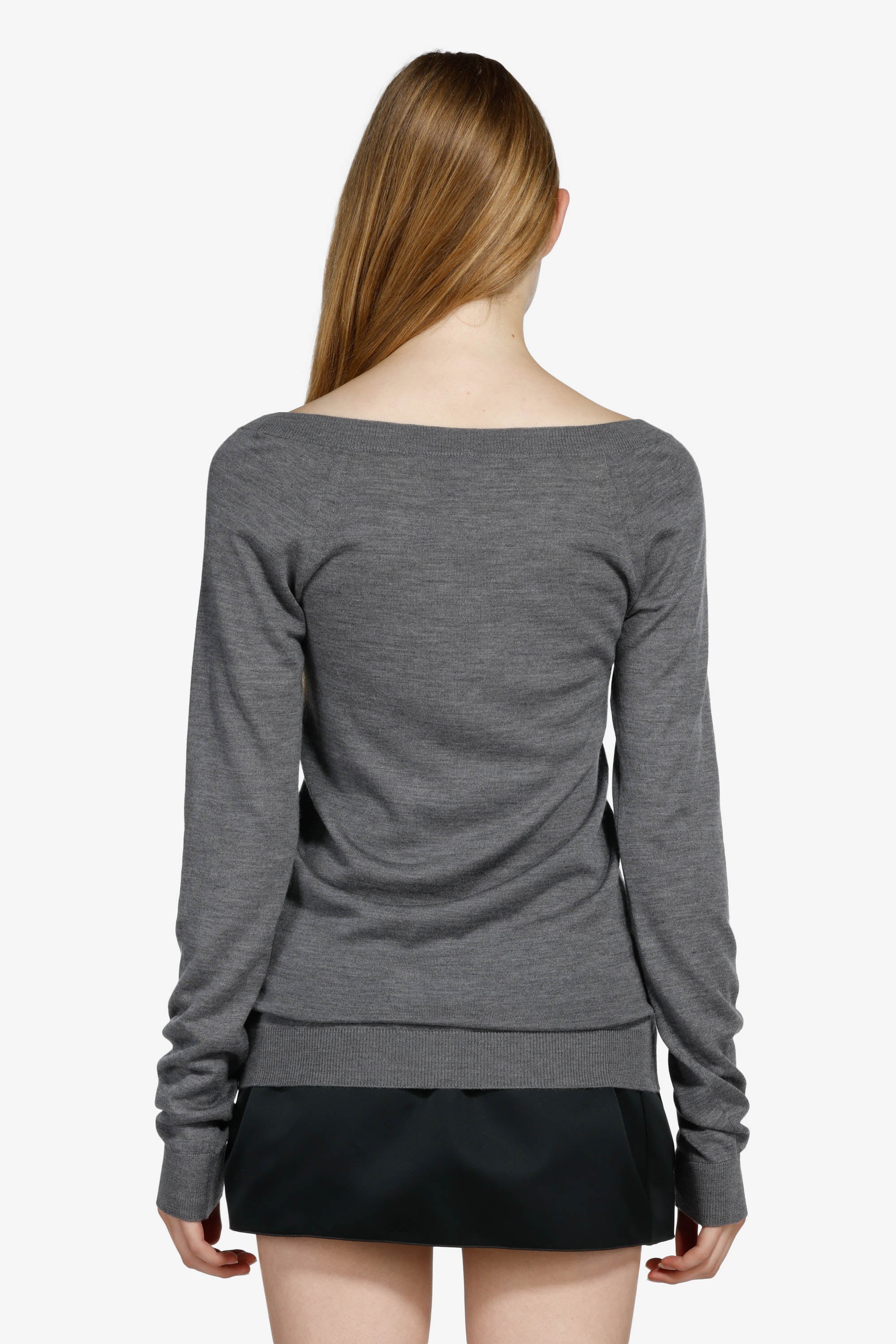 Maglia scollo a barchetta