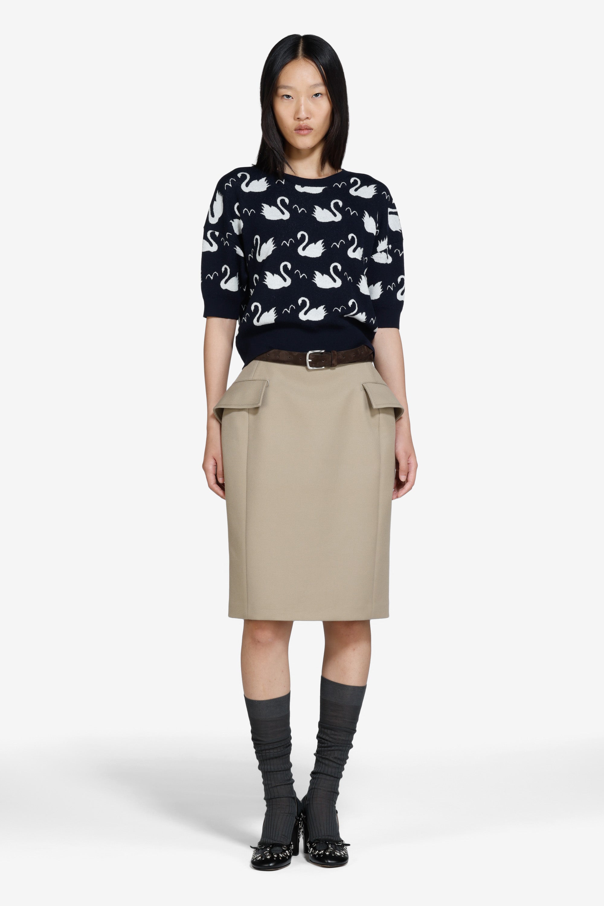 Gonna a tubino al ginocchio