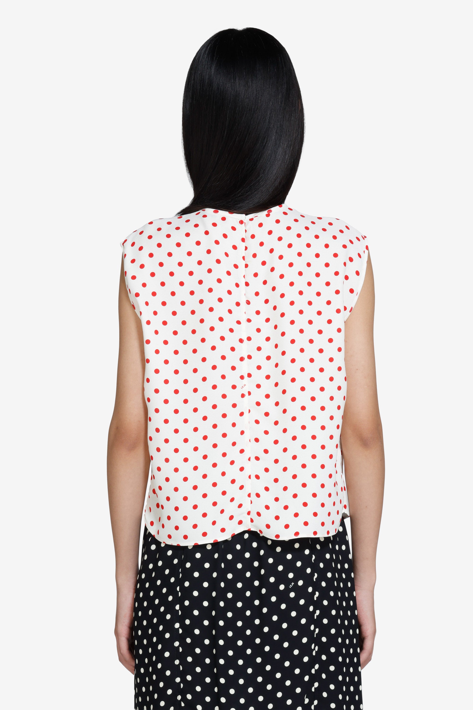 Polka dot sleeveless top