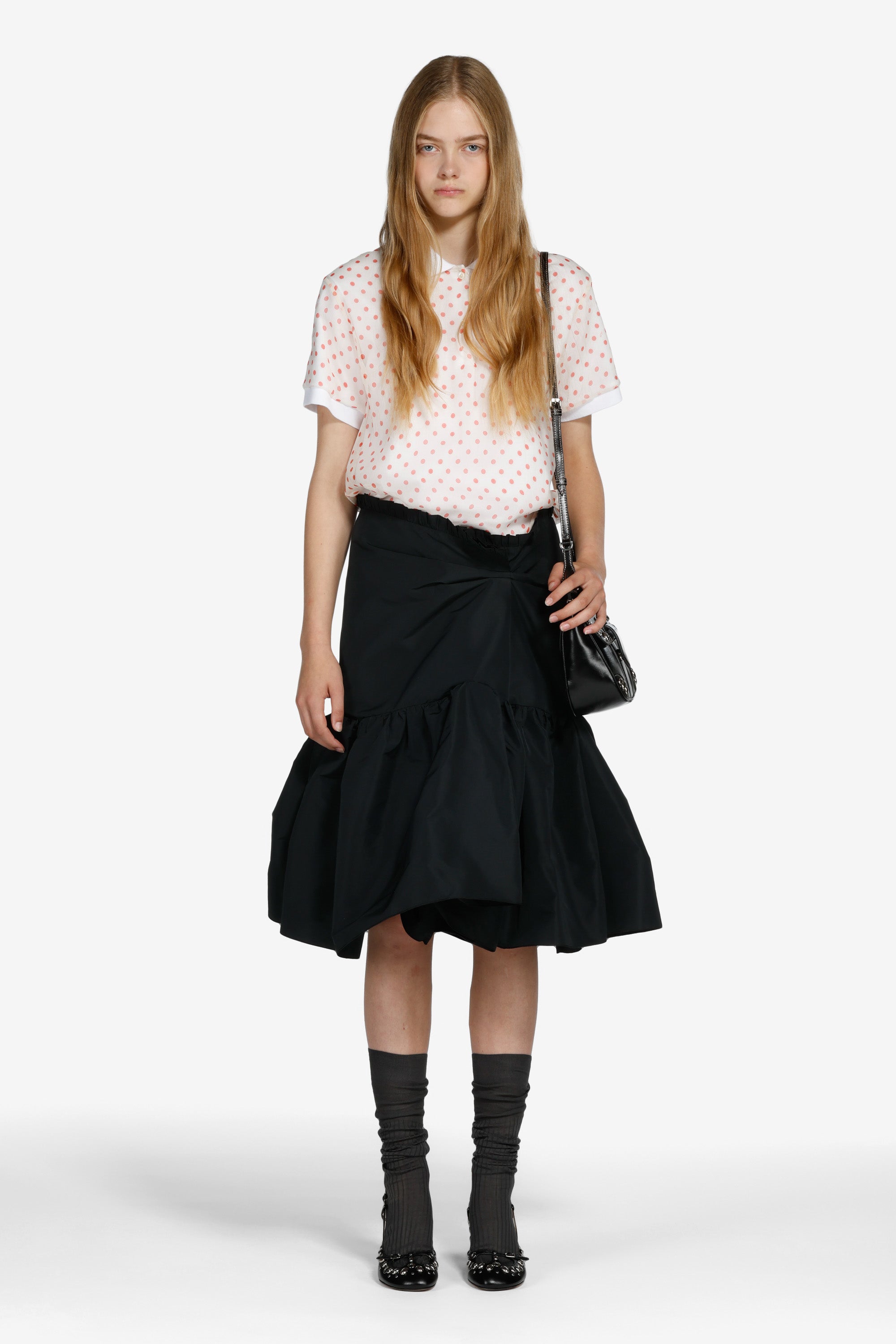 Polka dot polo shirt