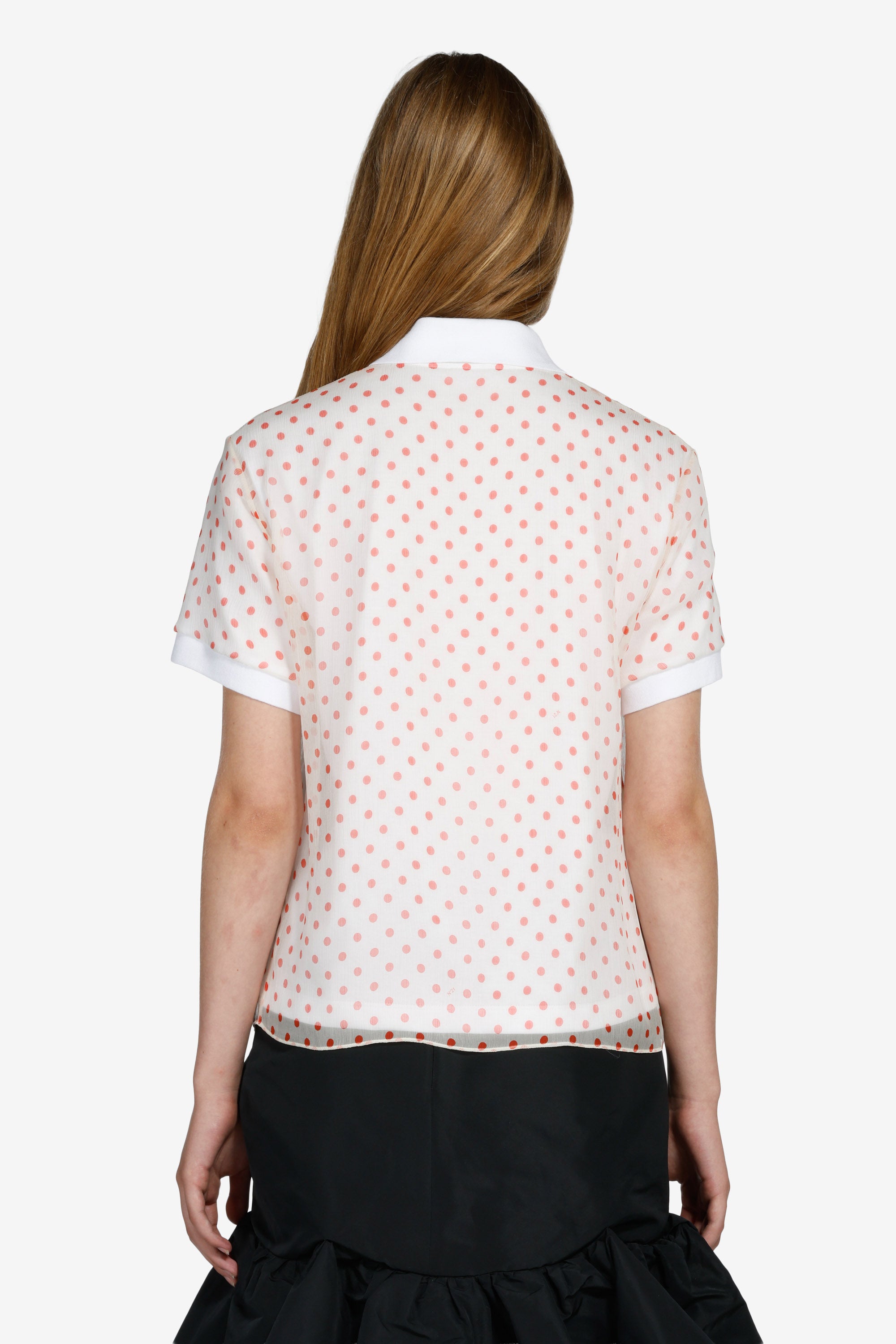Polka dot polo shirt