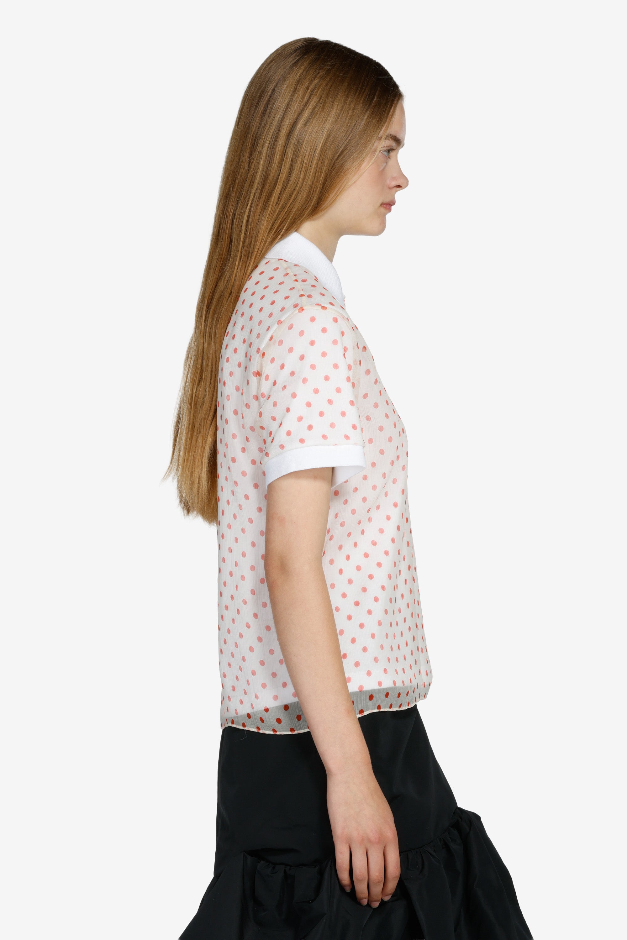 Polka dot polo shirt