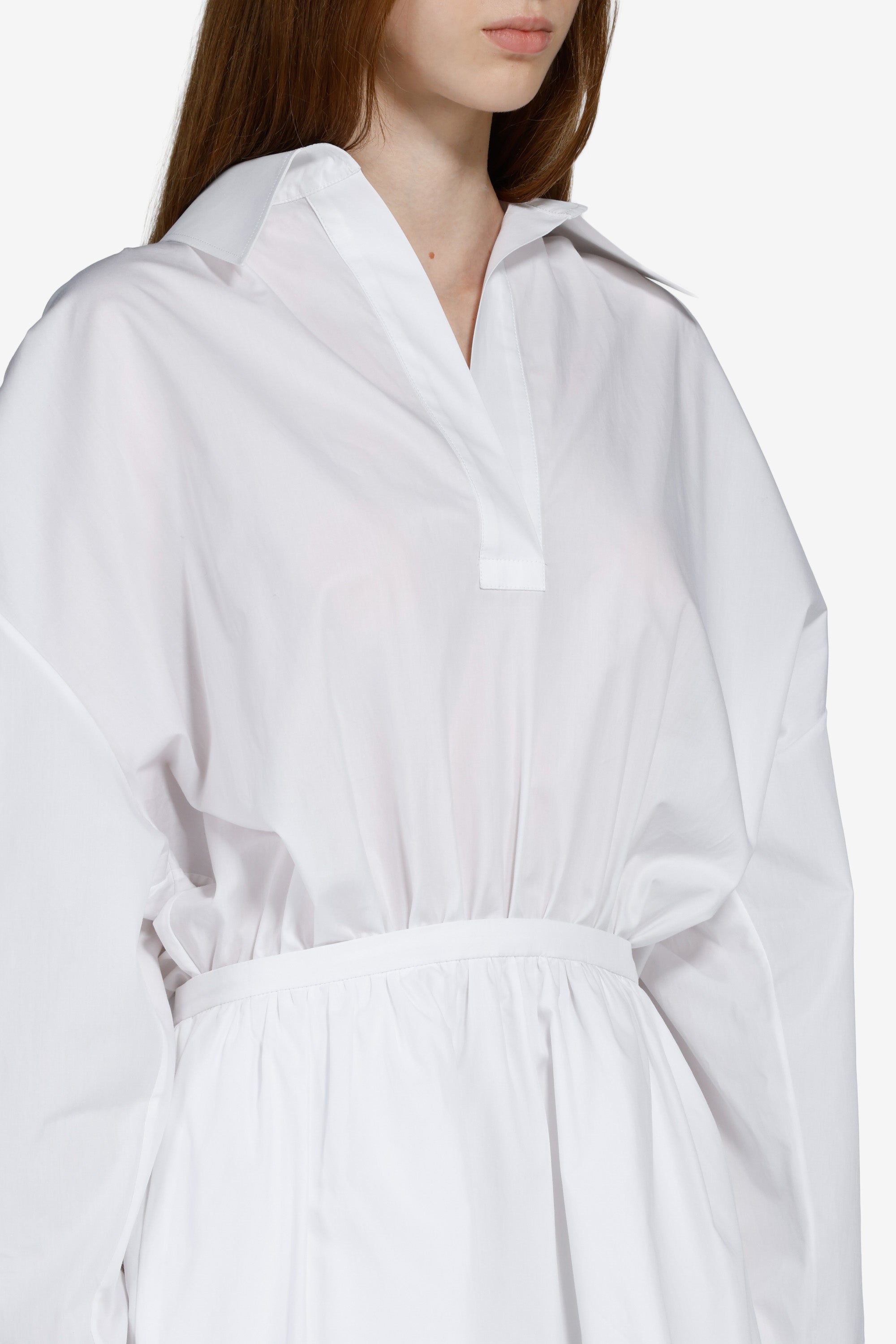 Camicia vestito con elastico in vita