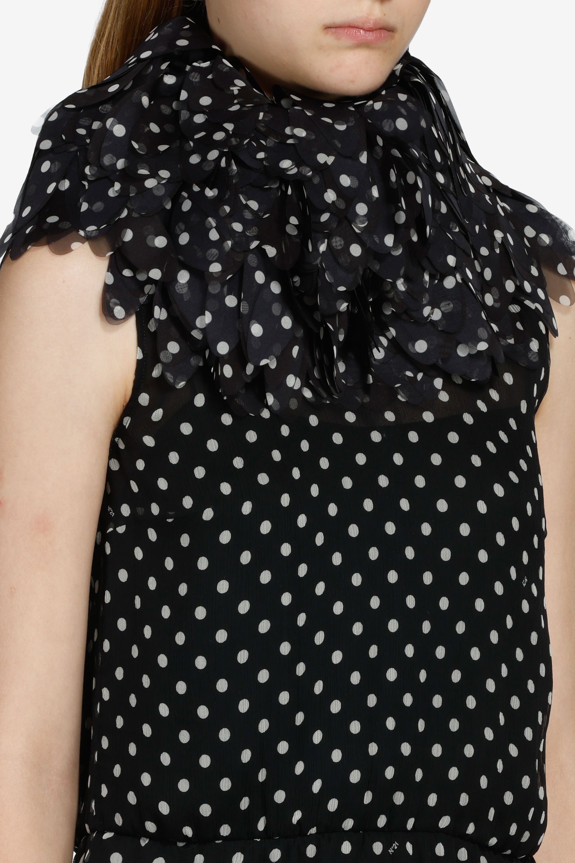 Vestito corto a pois