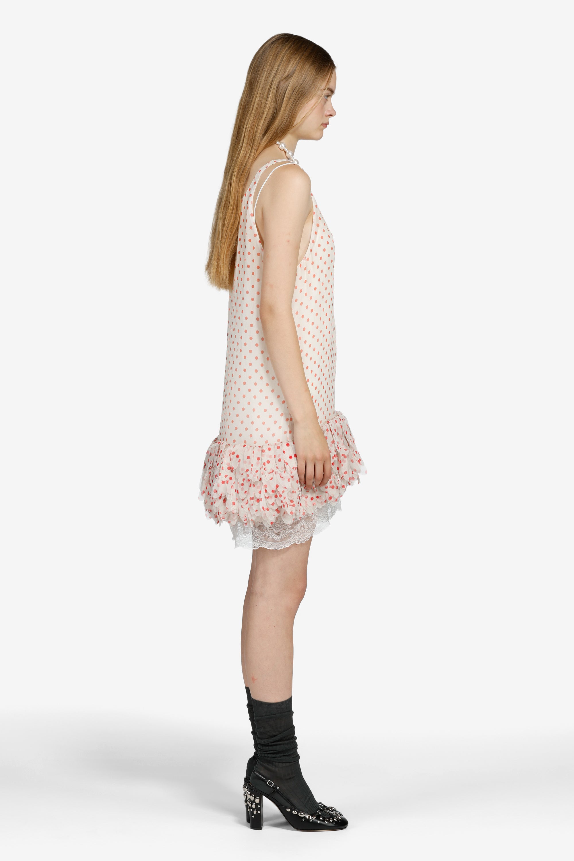 Vestito corto a pois