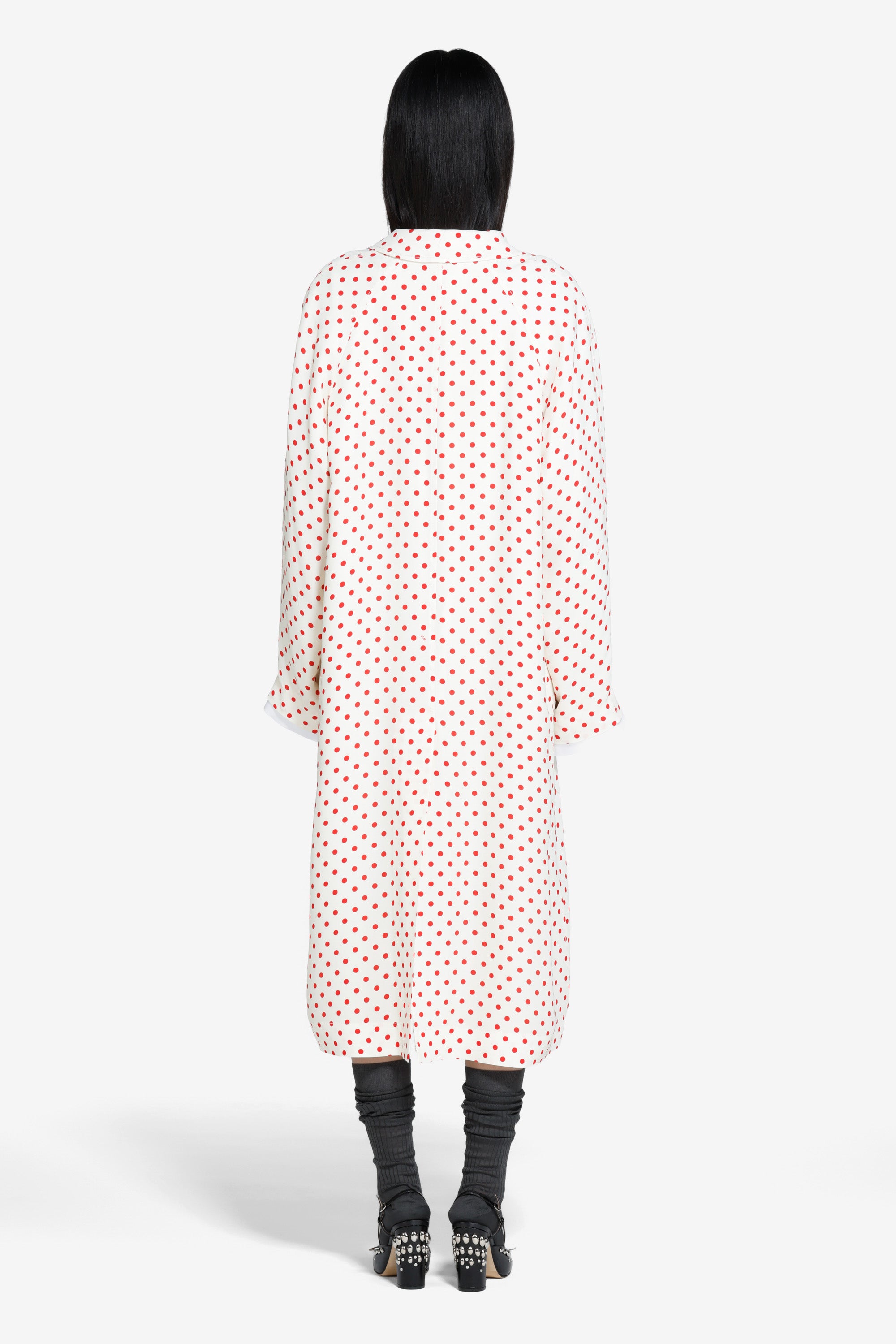 Cappotto lungo a pois