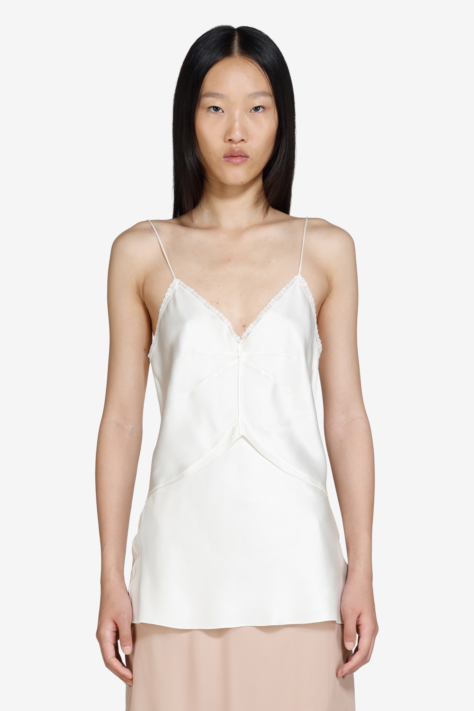 Scoop neck camisole with thin straps