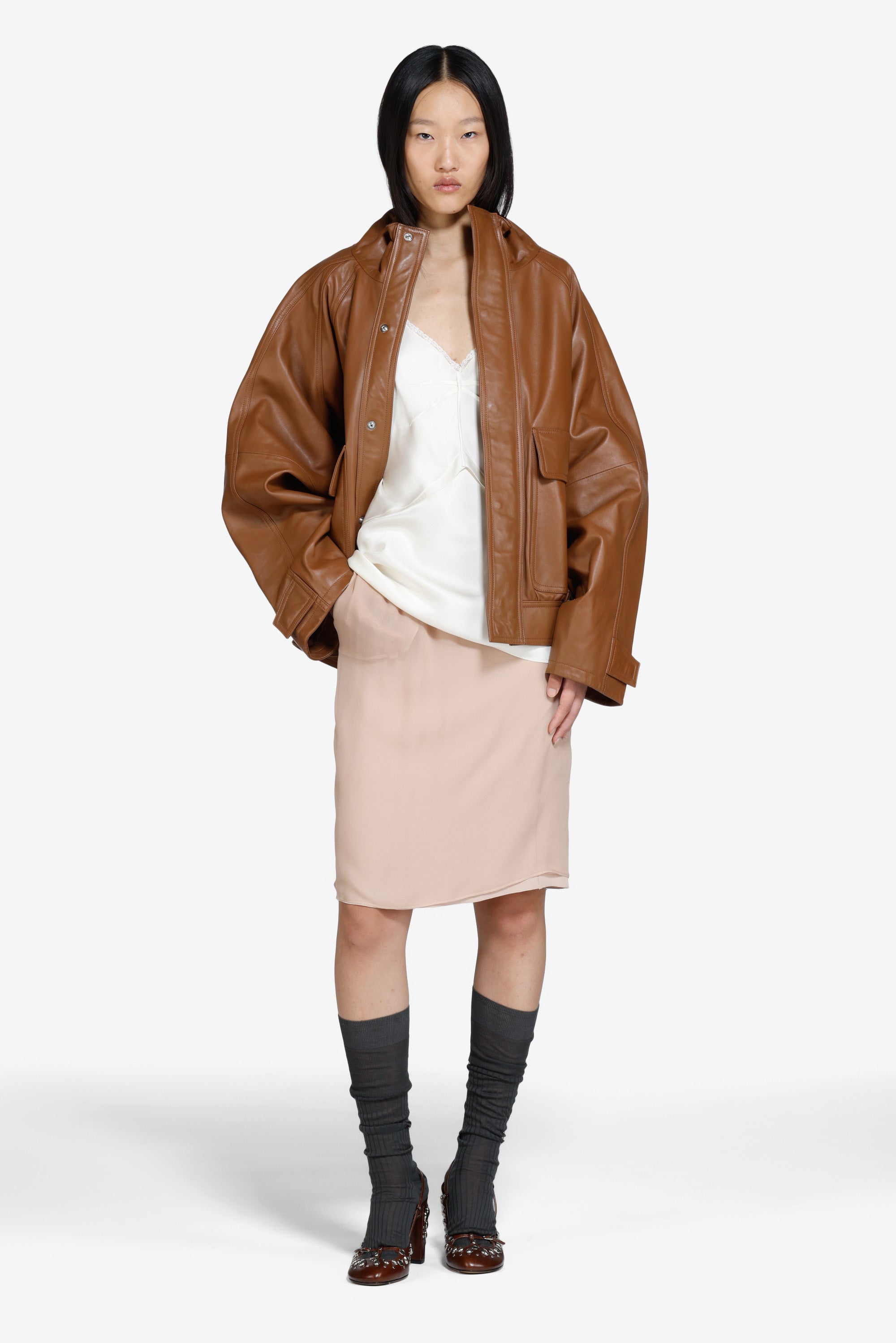 Scoop neck camisole with thin straps